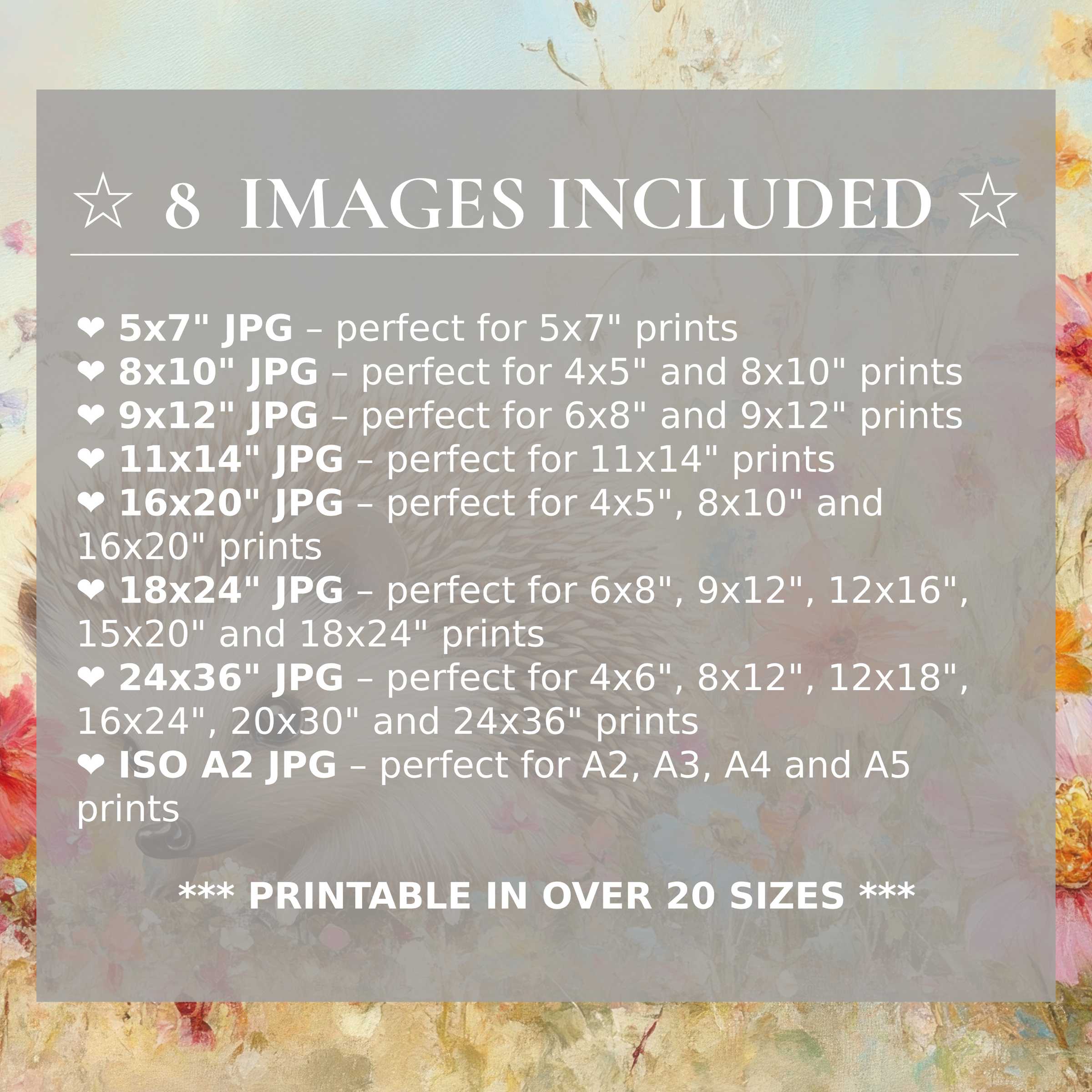 Nursery digital print with radiant pastels and soft florals evokes calming elegance, includes 8 high-quality sizes for versatile, stylish modern interiors