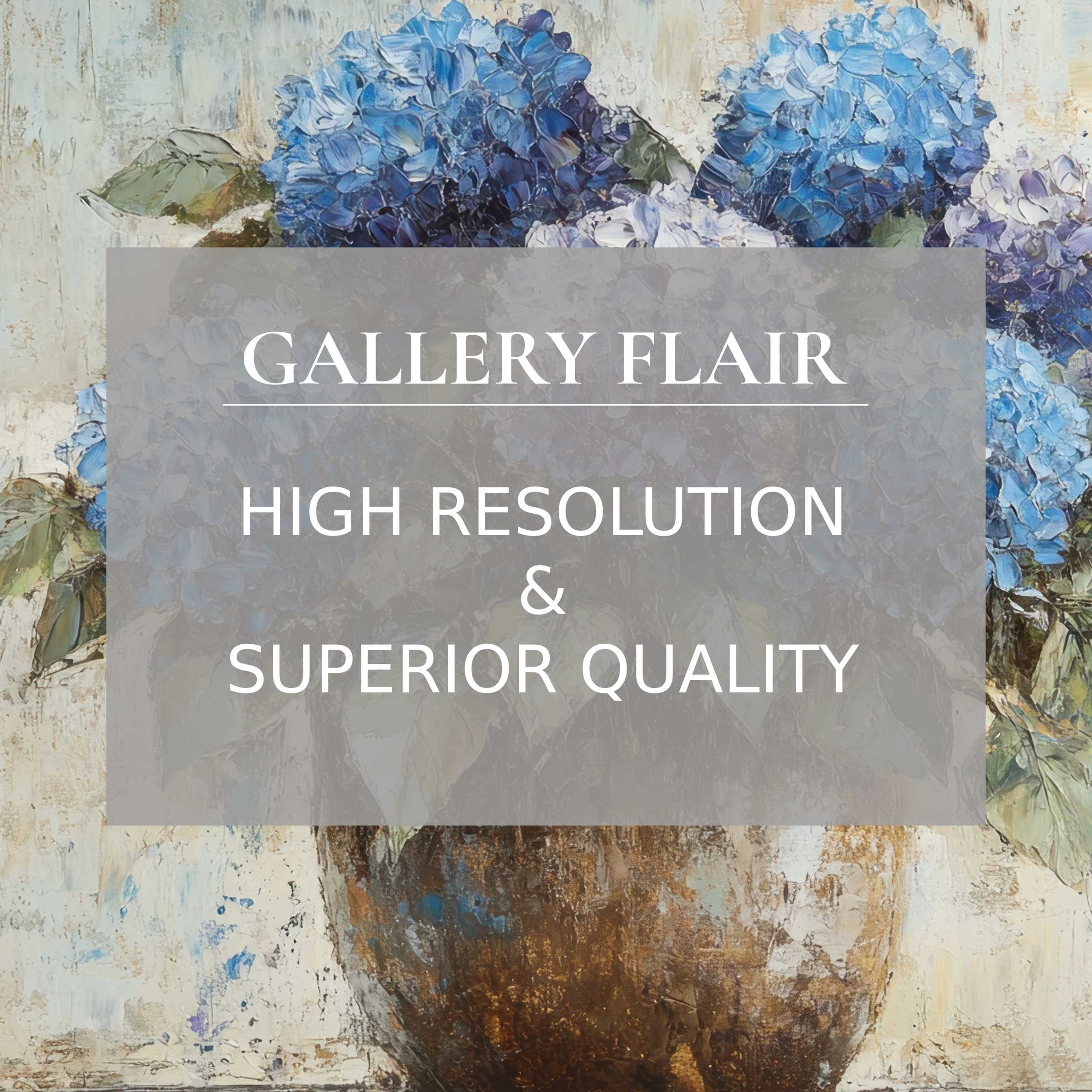 Elegant high-resolution floral Frame TV picture showcasing textured blue hydrangeas with refined visual clarity and depth