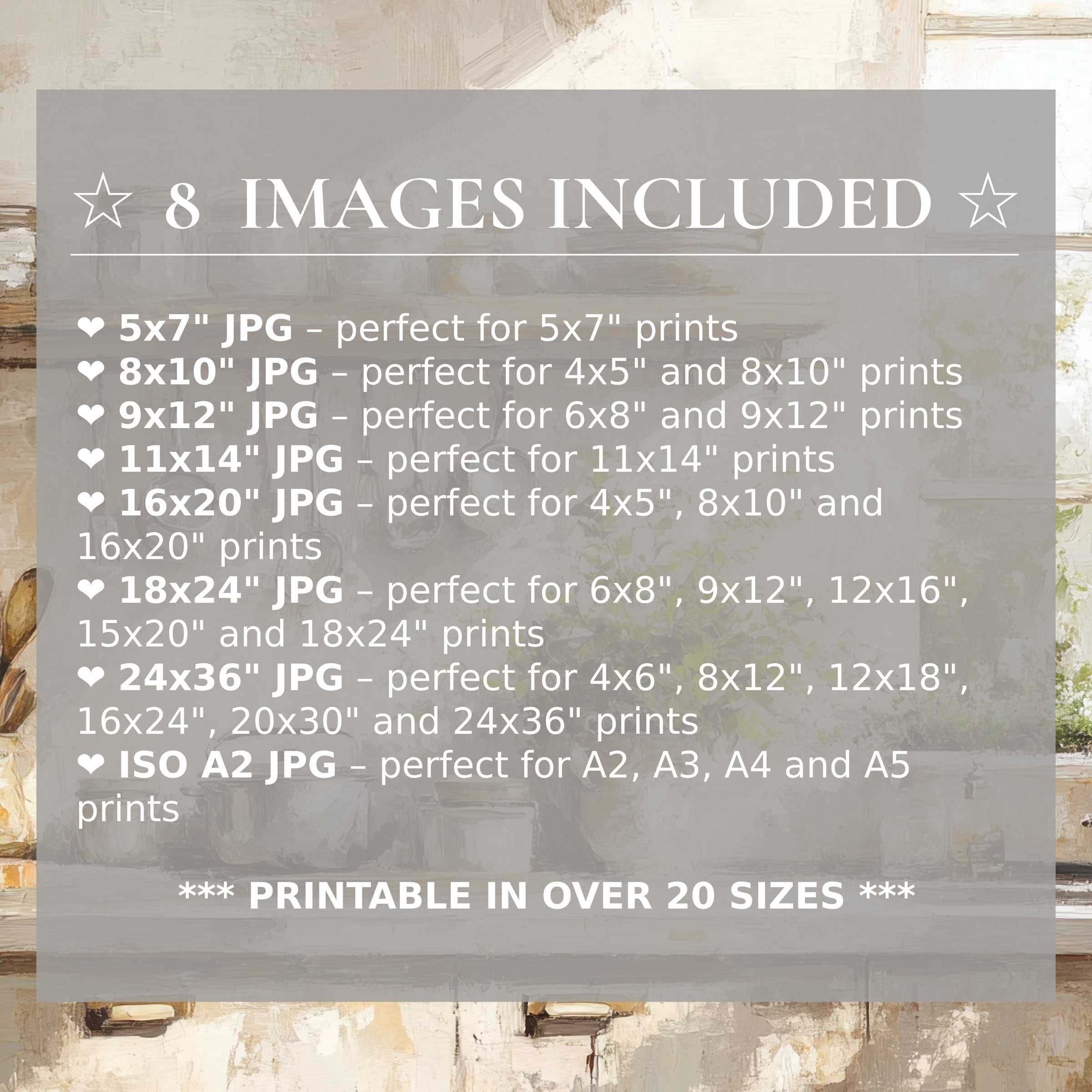 Farmhouse digital print exudes radiant neutral tones and warm textures, included in 8 high-quality sizes to elevate modern interiors with timeless elegance and flexible style
