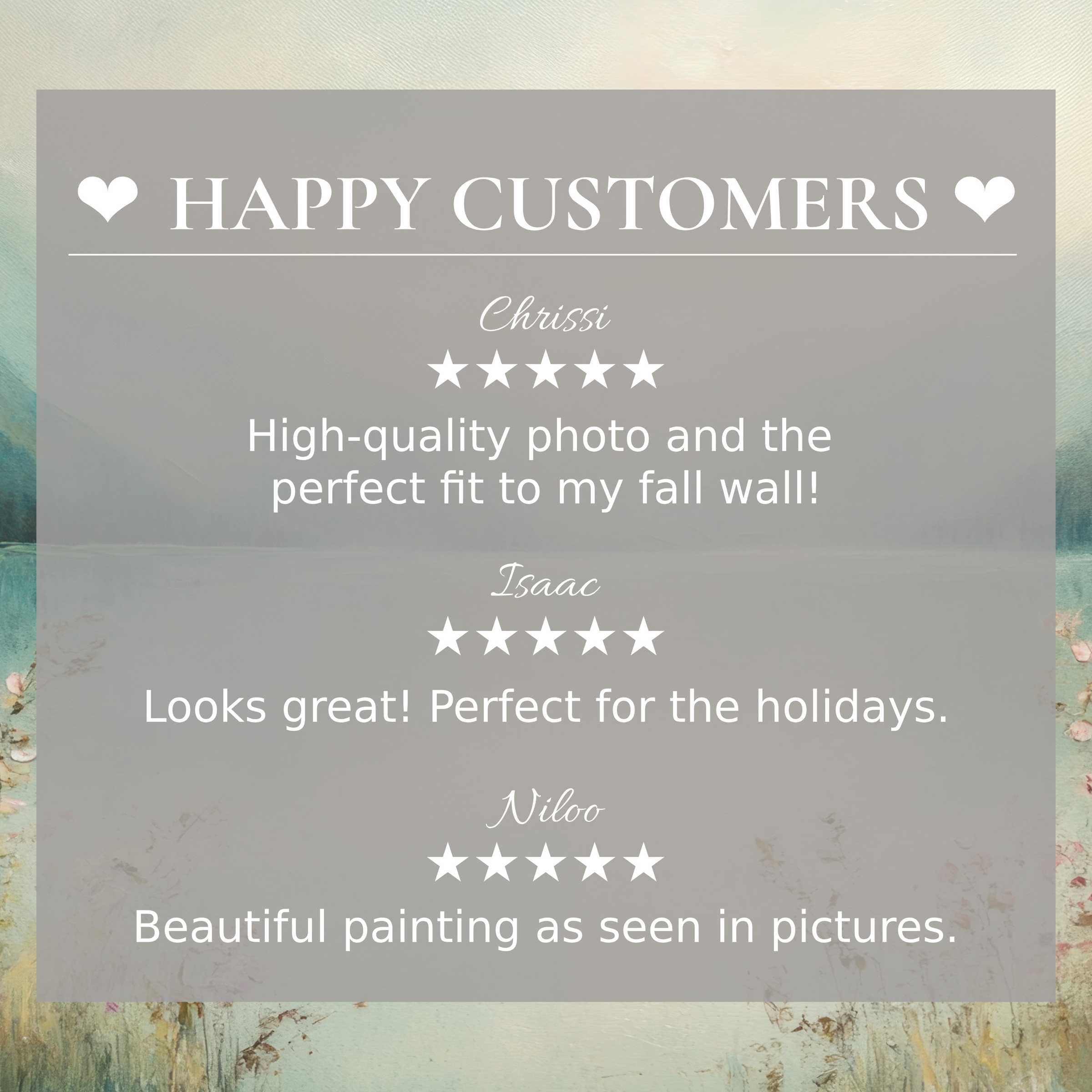 Happy customer reviews highlight elegant summer art for Frame TV with serene abstract sunset colors, building trust