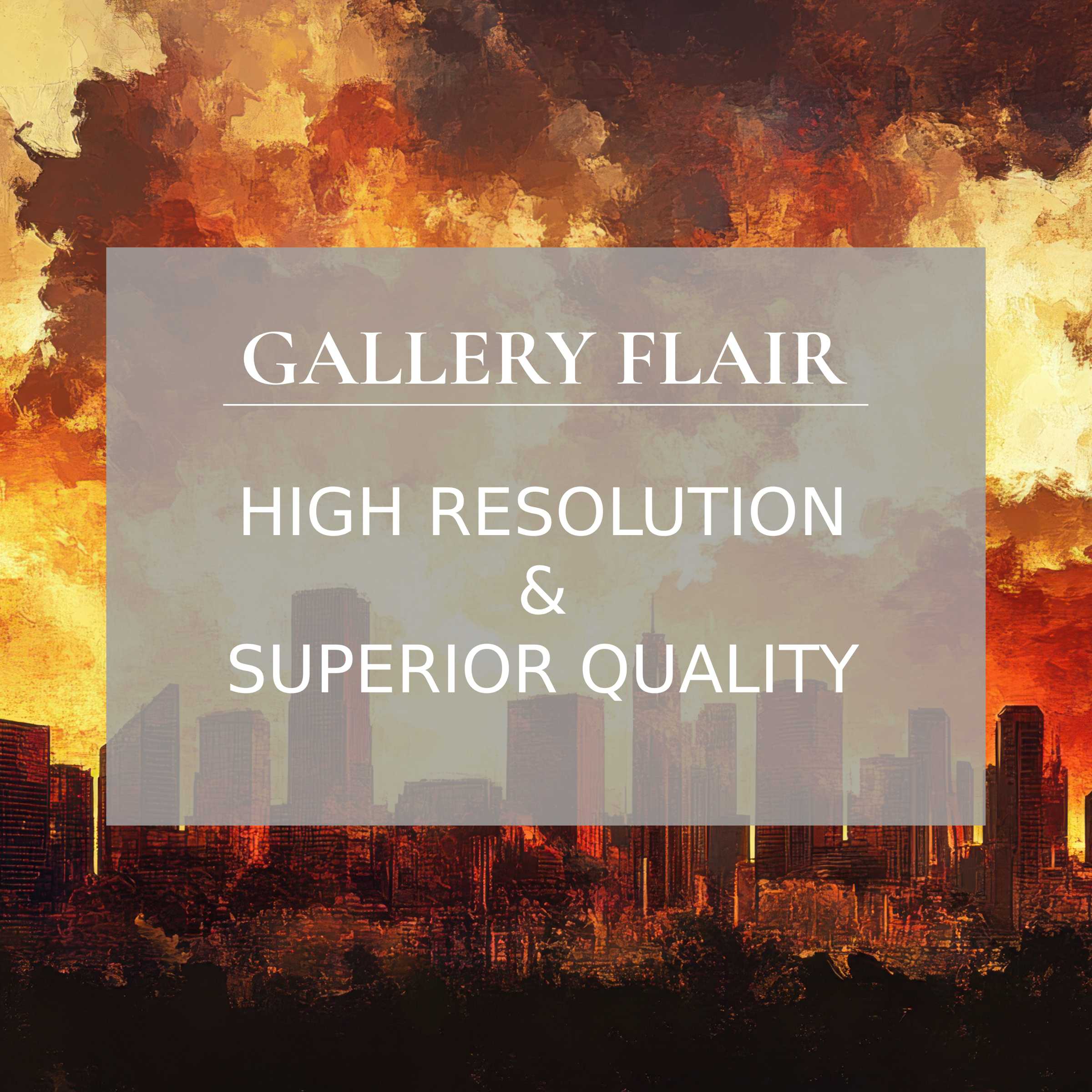 Elegant urban Frame TV picture with vivid high-resolution cityscape and rich, warm textured tones for refined decor