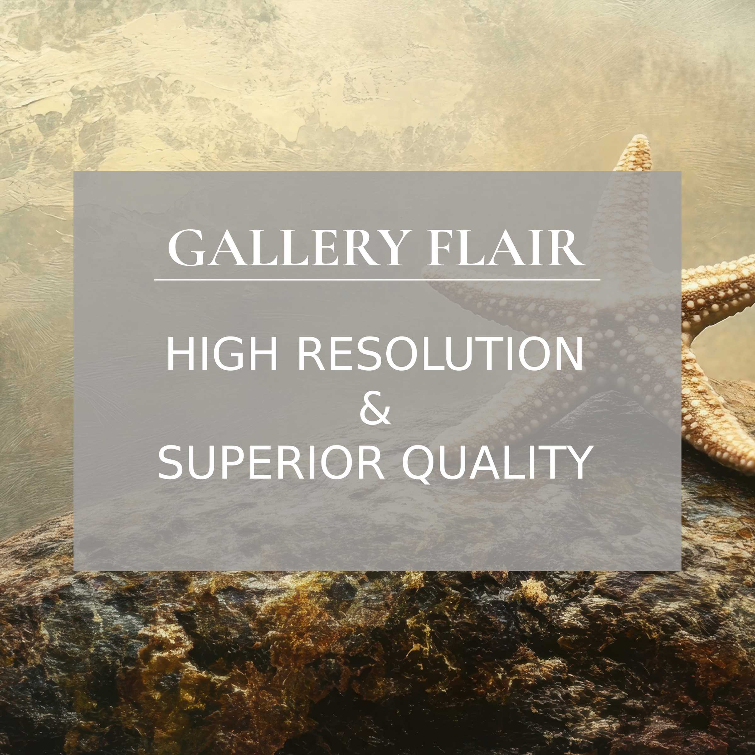 Calming coastal printable art featuring a detailed starfish and textured seascape, enhancing modern interiors with refined, premium quality