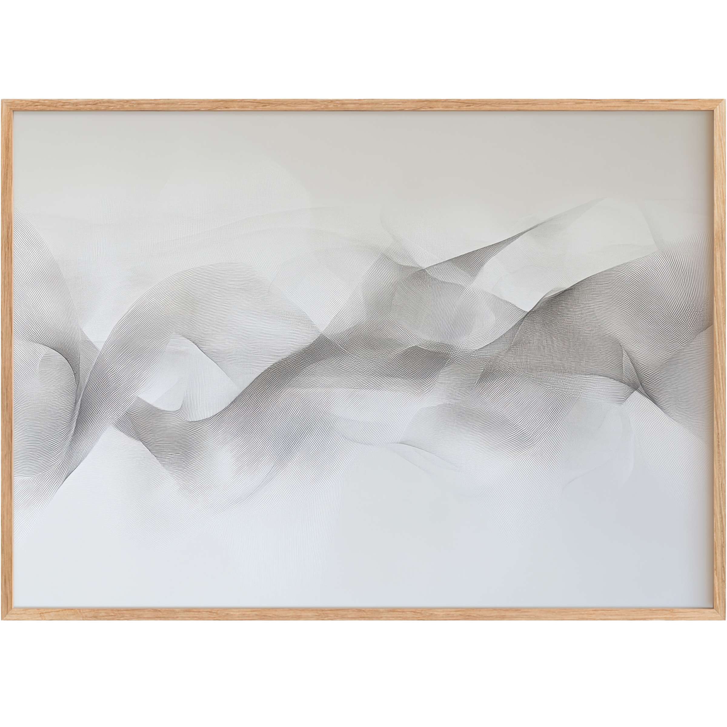 Ethereal waves in soft grays create a calming, sophisticated flow, perfect minimalist printable wall art for refined spaces