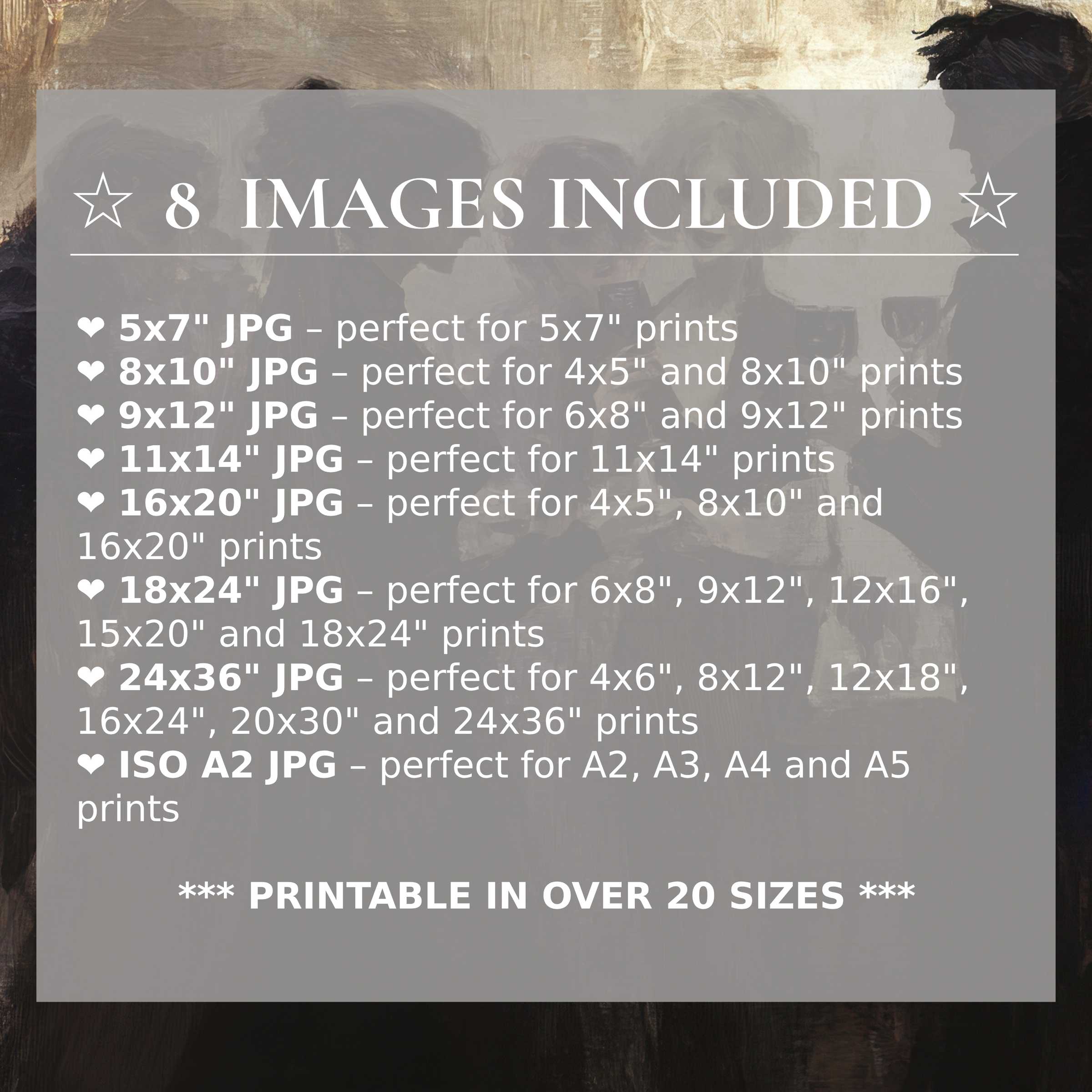 Halloween digital print with a rich palette of gold, black, and muted browns, offering 8 high-quality sizes for versatile, stylish modern interiors