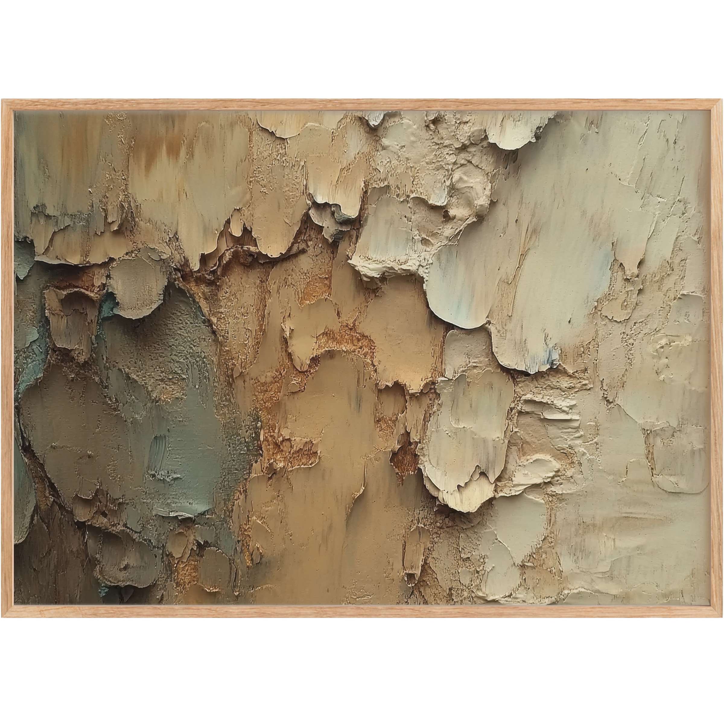 Earthy tones blend seamlessly in this abstract printable wall art, evoking a rich, textured warmth that elevates serene, sophisticated interiors