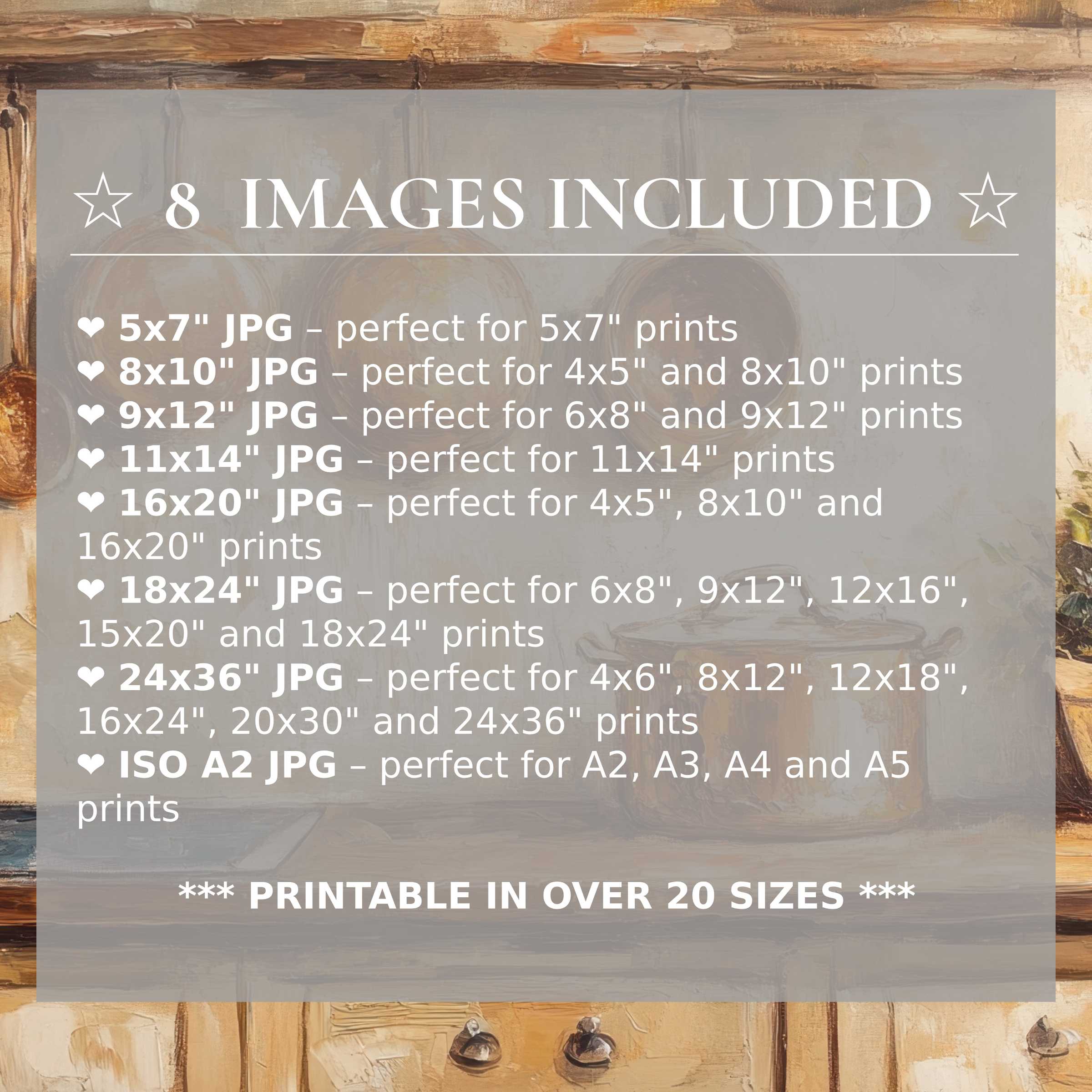 Farmhouse digital print in warm, earthy tones radiates rustic charm and tranquility; includes 8 high-quality sizes for versatile, stylish modern interiors