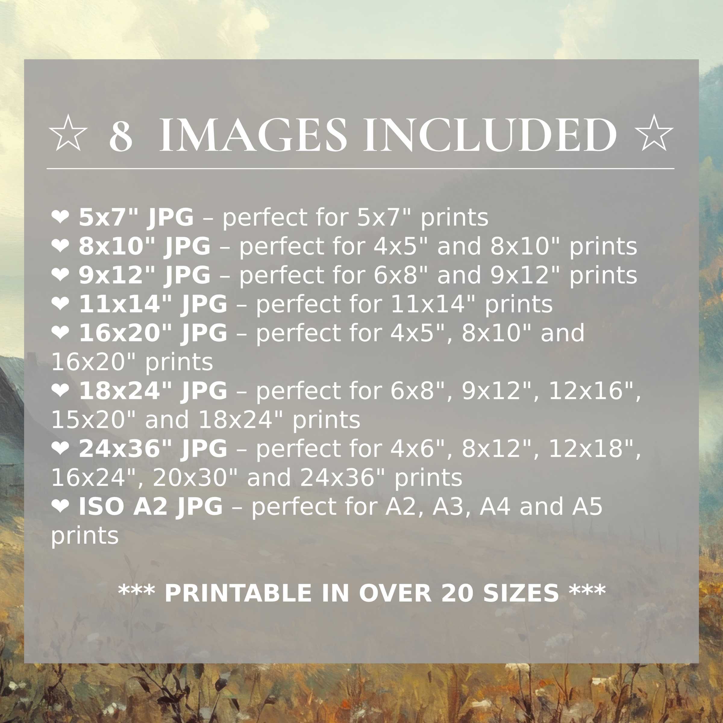 Elegant fall digital print radiating warm amber and soft sage hues, offered in 8 high-quality sizes included, elevating modern interiors with versatile style and timeless beauty