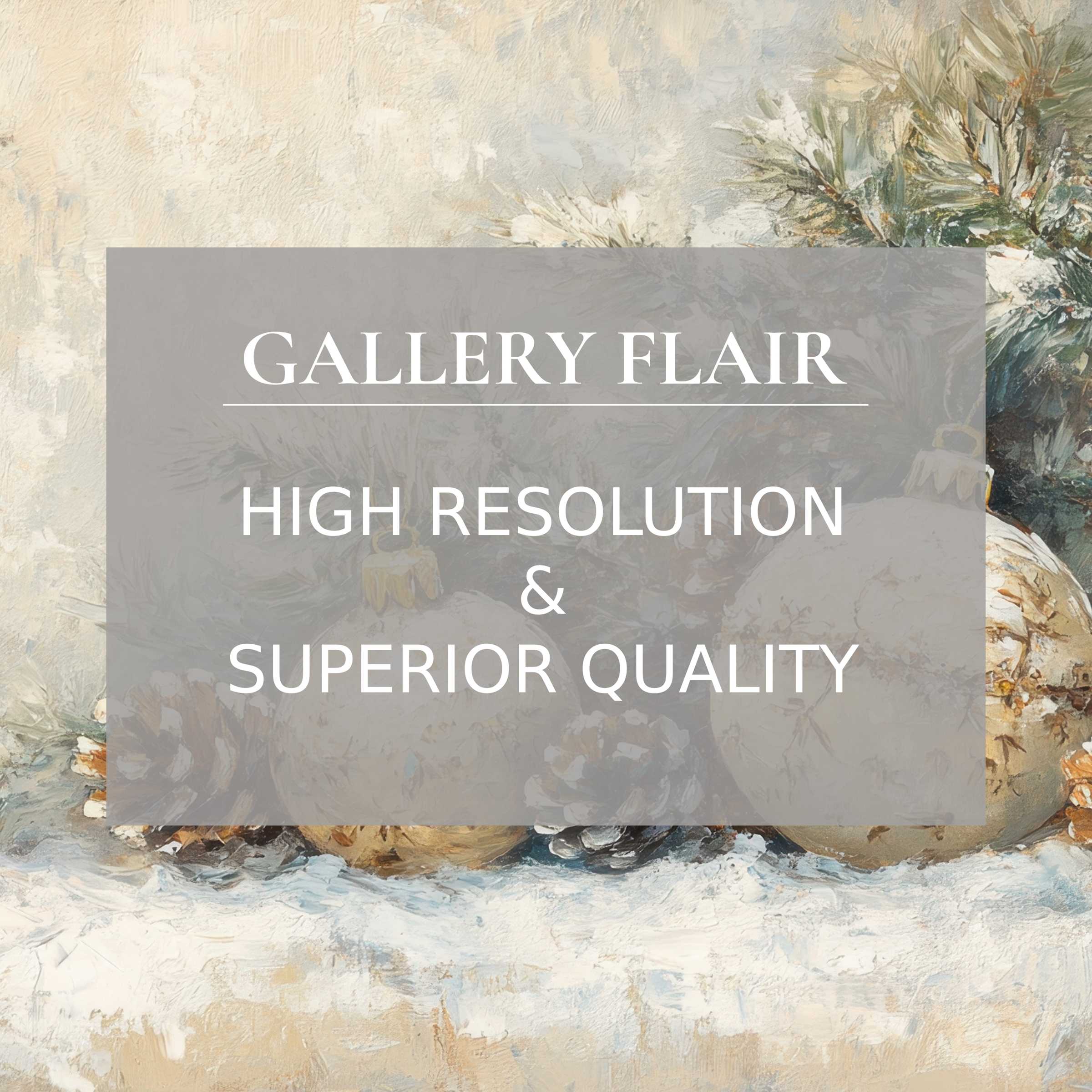 Elegant, textured oil painting of winter pine cones and branches in a refined, high-resolution christmas Frame TV picture