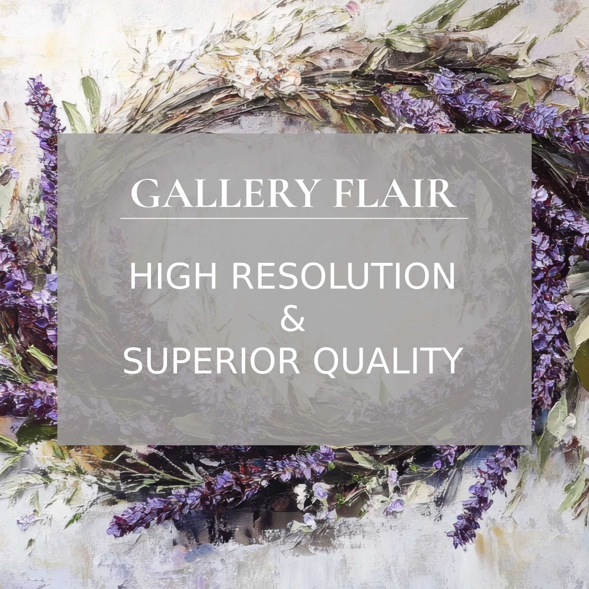 Floral printable art featuring richly textured lavender blooms, radiating a calming, elegant aura that enhances modern interiors