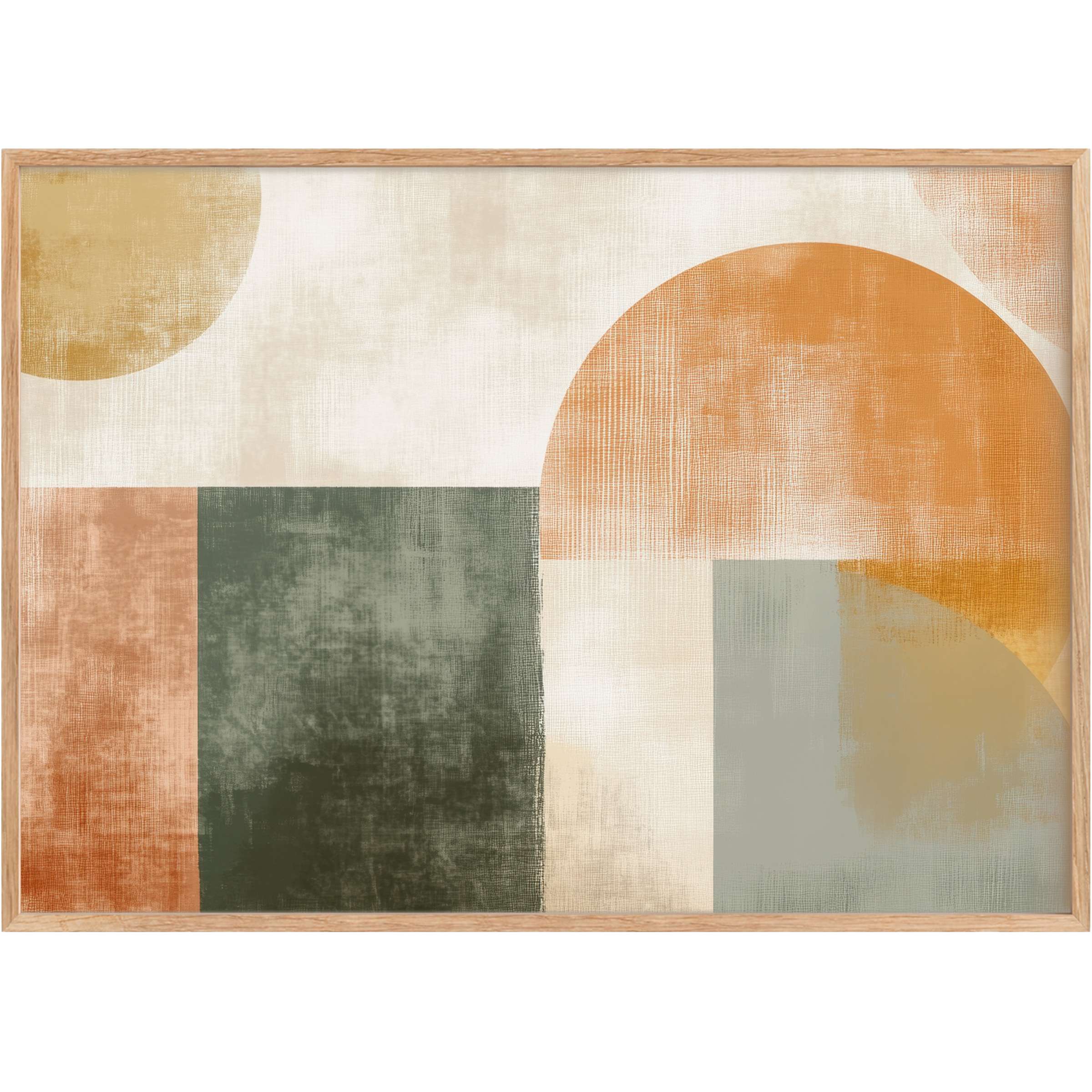 Modern printable wall art featuring warm amber and muted sage tones, creating a serene, earthy ambiance that elevates any chic living space