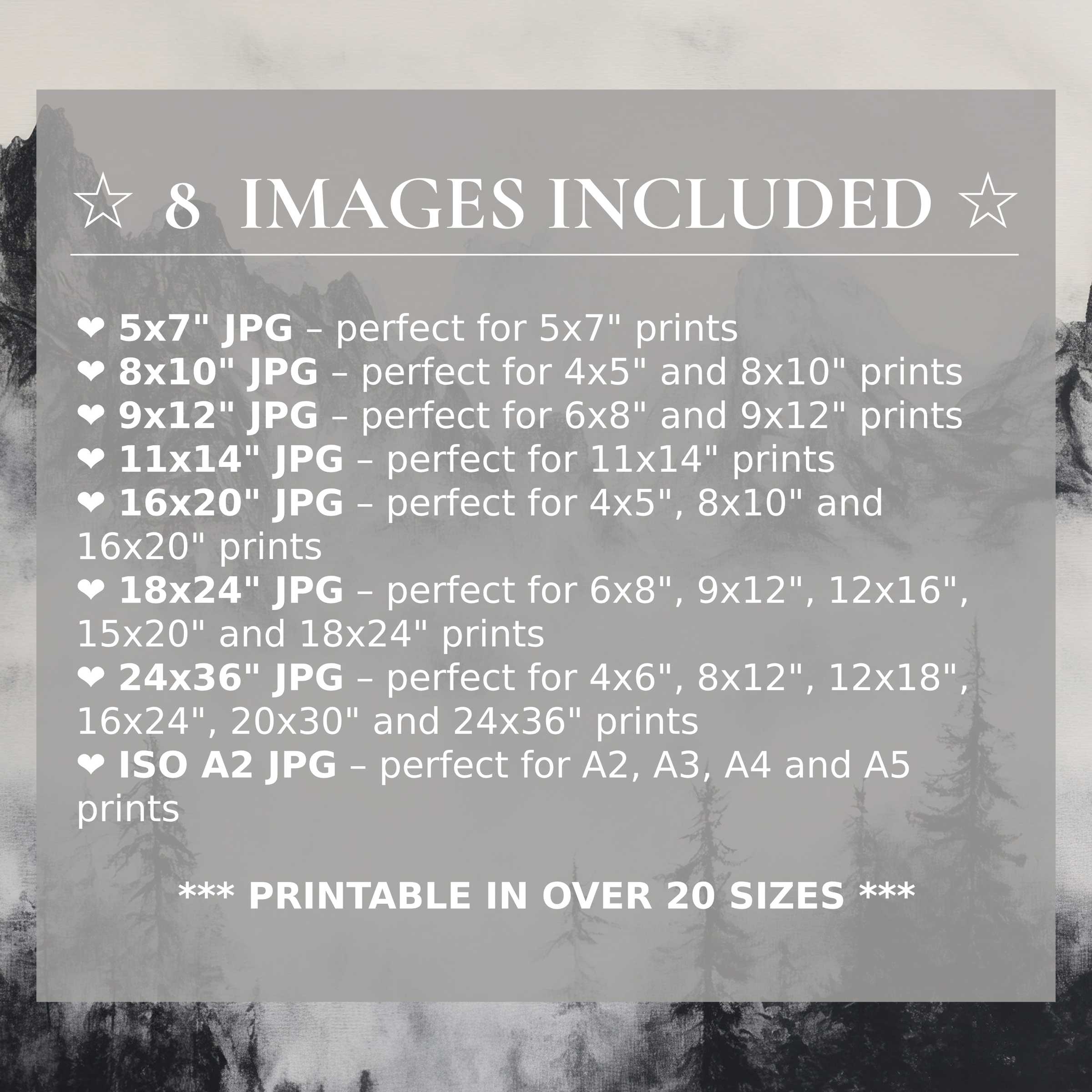 Bold black and white digital print radiates timeless elegance with soft grayscale tones, offered in 8 high-quality sizes for versatile modern interiors