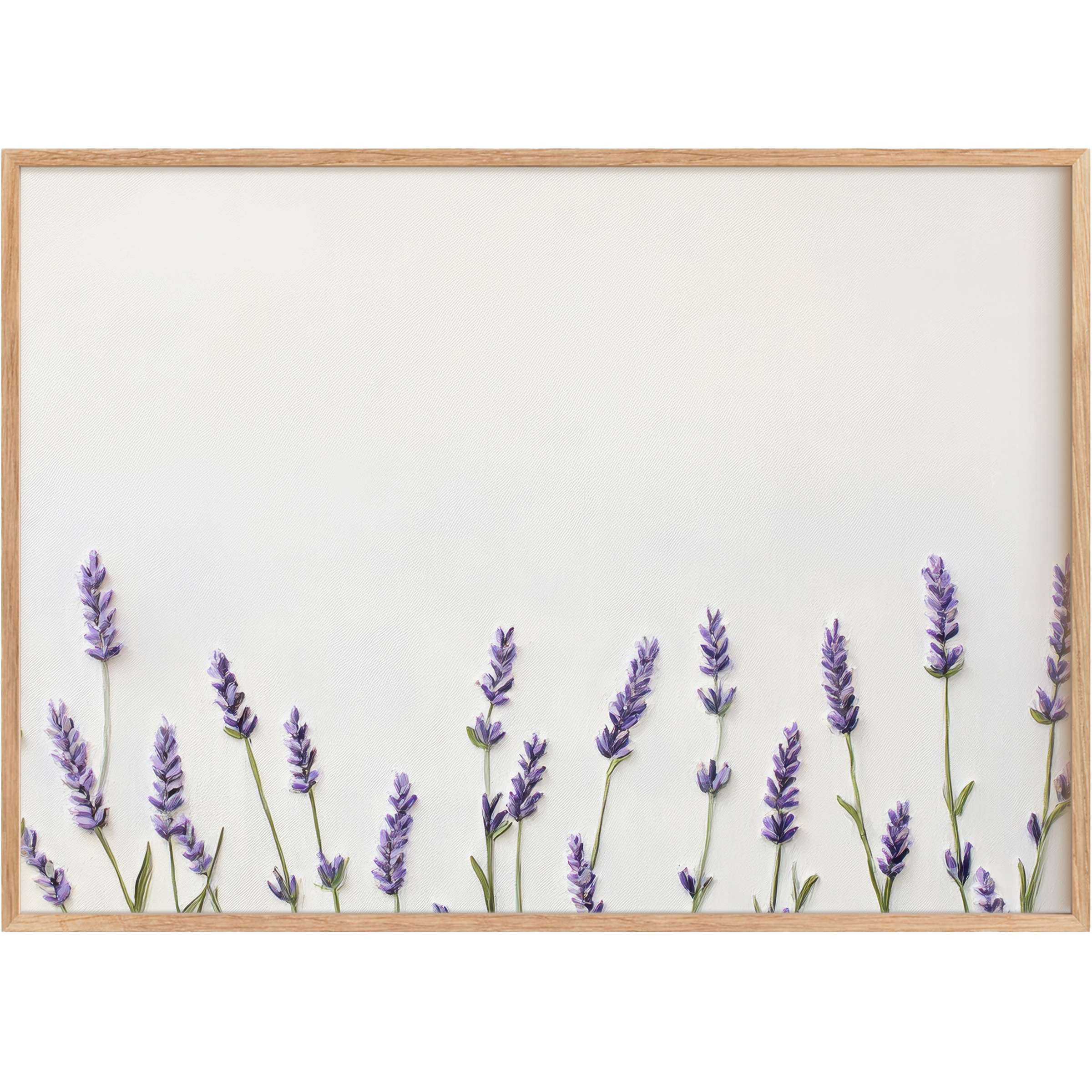Delicate lavender sprigs in soft purples and greens create a calming, elegant floral printable wall art that enhances serene interiors