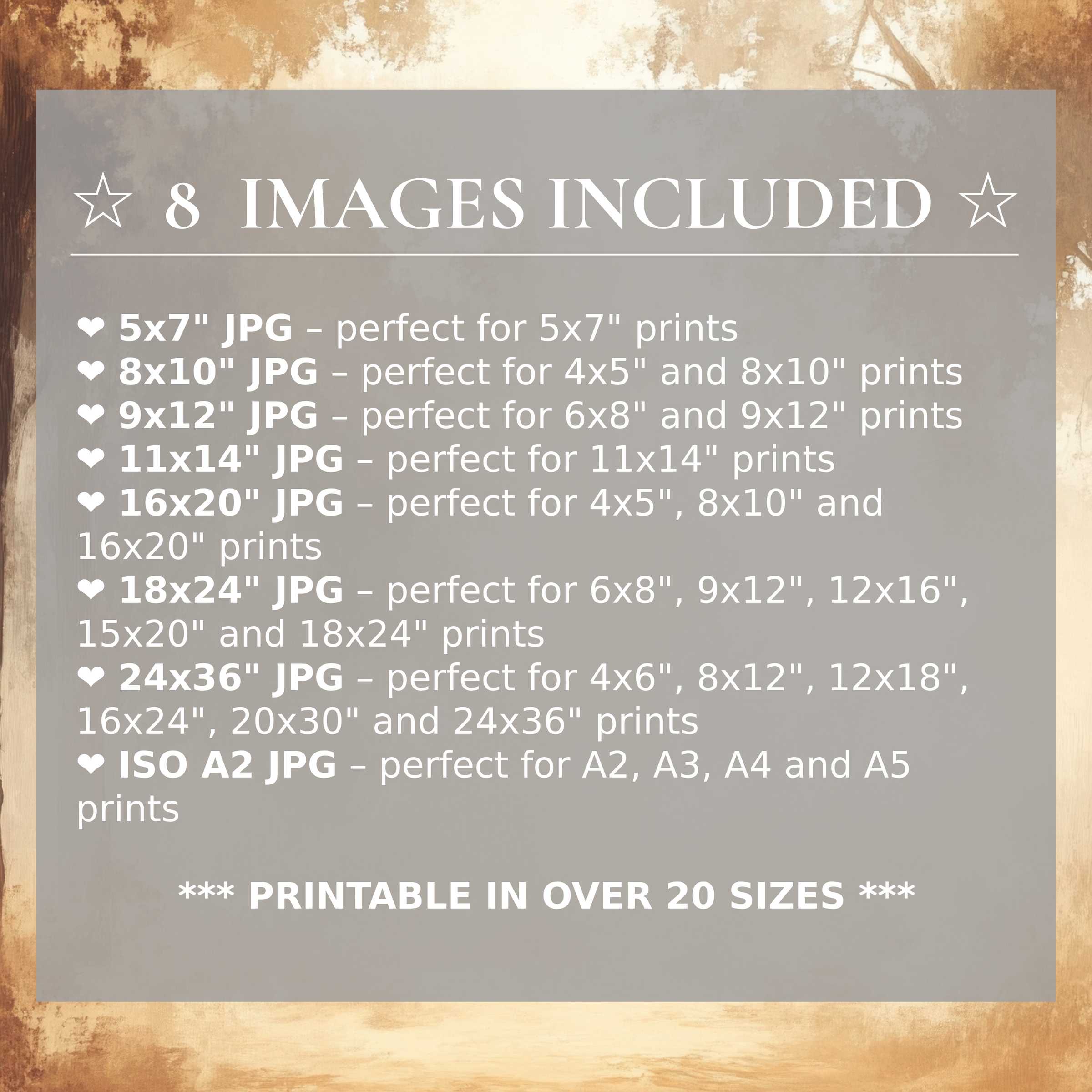 Vintage digital print in warm earth tones and soft neutrals, offering radiant elegance and calm sophistication Includes 8 high-quality sizes with download to seamlessly elevate modern interiors with timeless style and versatile design appeal