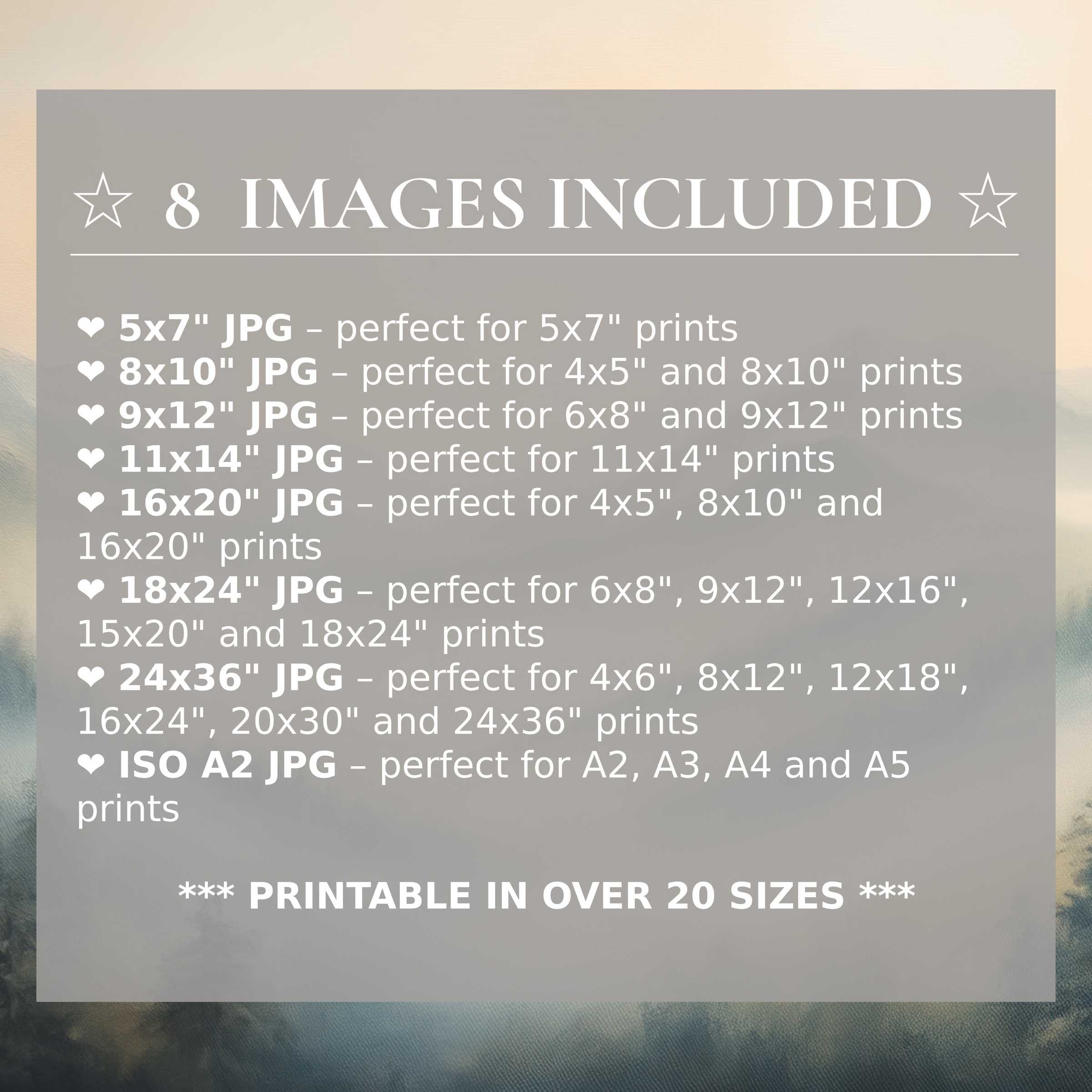 Radiant landscape digital print in serene blues and warm neutrals, delivered in 8 premium sizes for versatile, modern décor