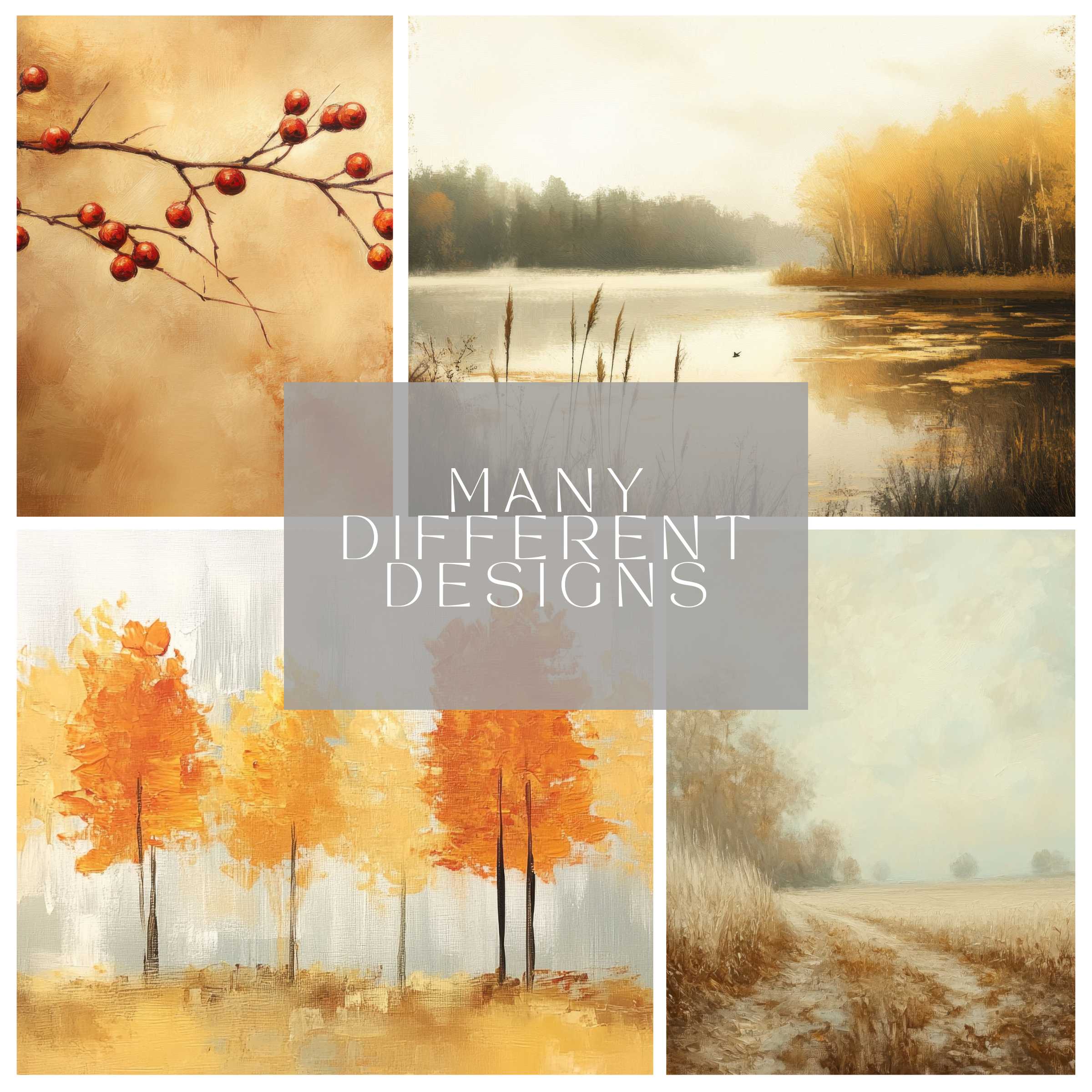 Fall 101 digital download - 101 autumn art prints to instantly refresh and elevate modern living spaces
