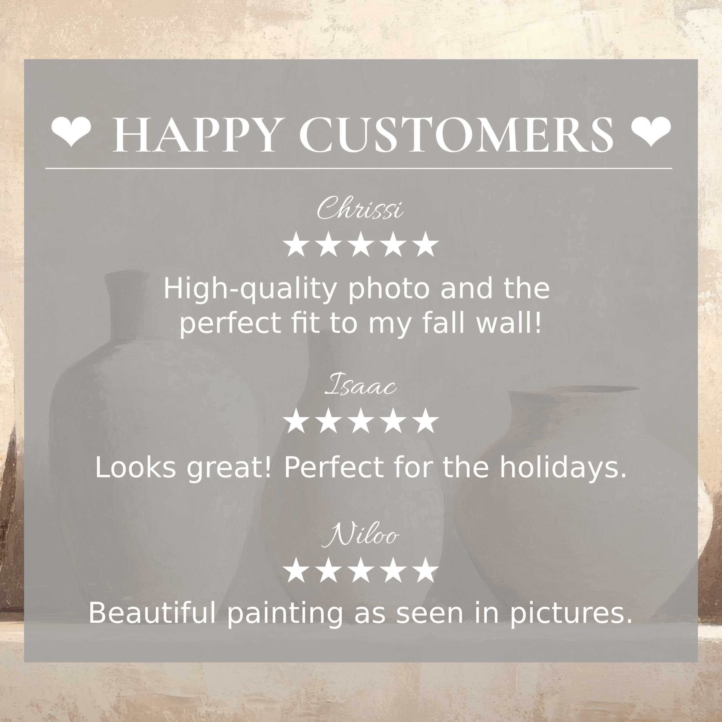 Boho art for Frame TV with abstract neutral vases, happy customer reviews build trust and elegant appeal