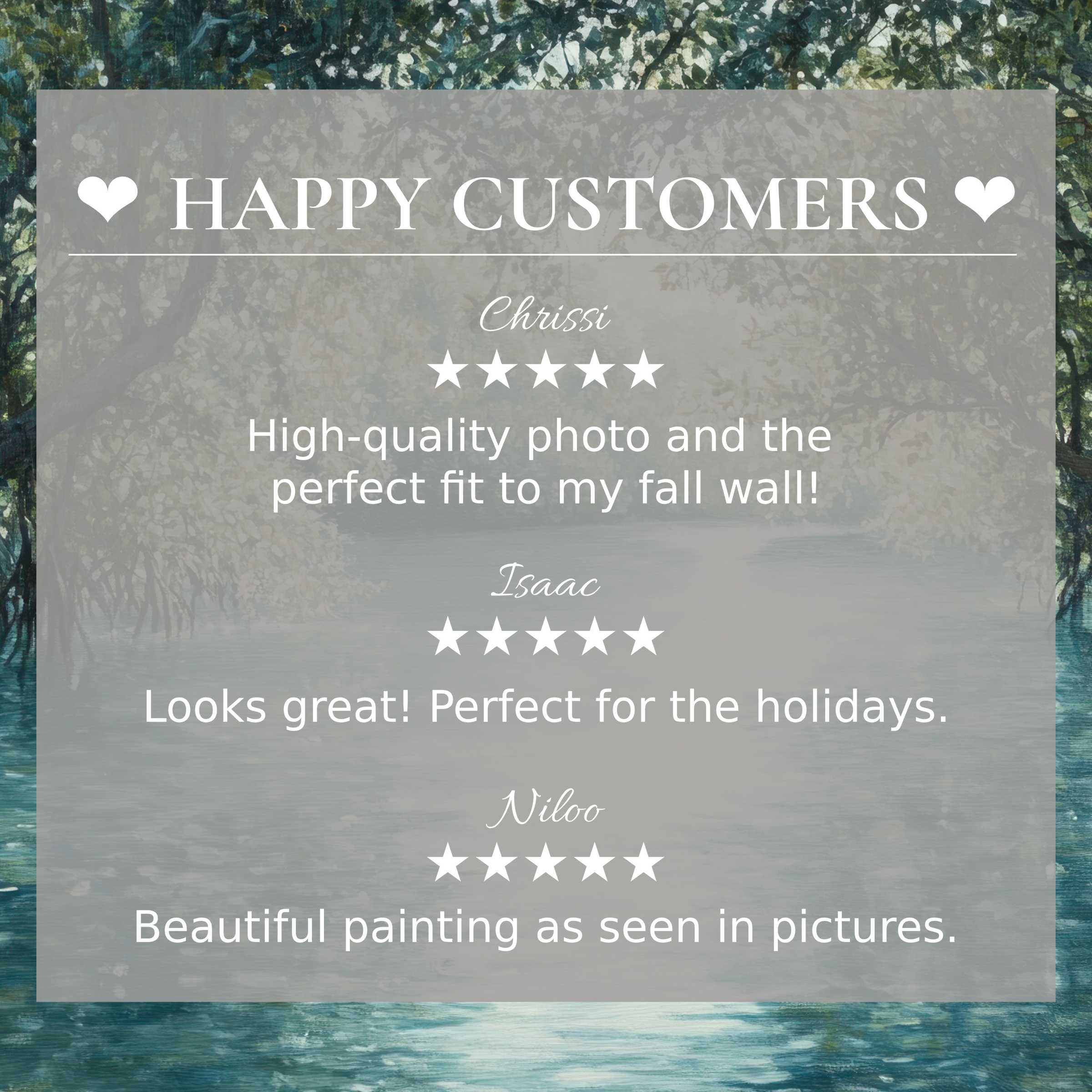 Trustworthy layout with positive reviews over textured coastal art for Frame TV; a happy customer’s elegant retreat