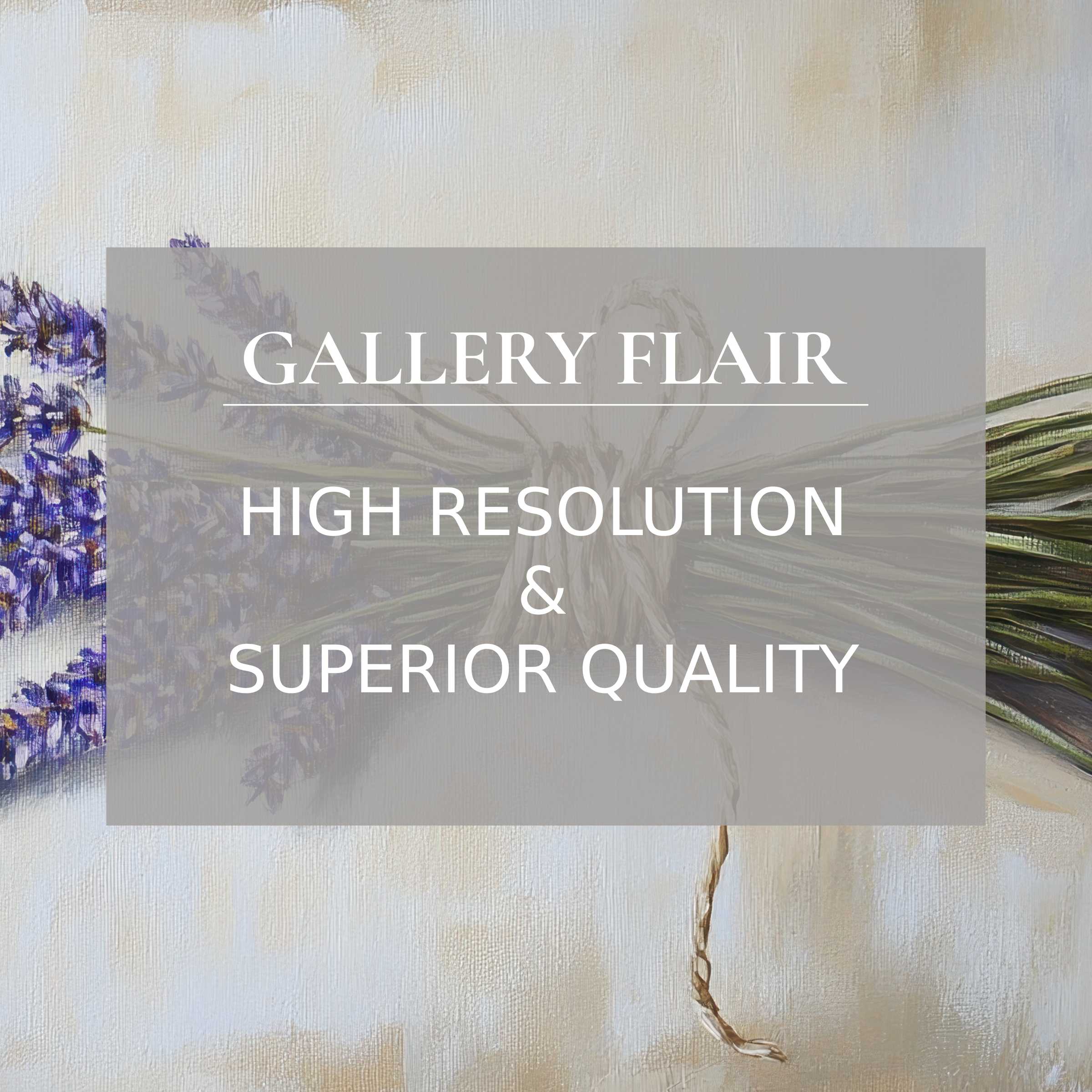 Ethereal floral printable art capturing delicate lavender sprigs with refined brushwork, enhancing serene modern interiors with premium detail