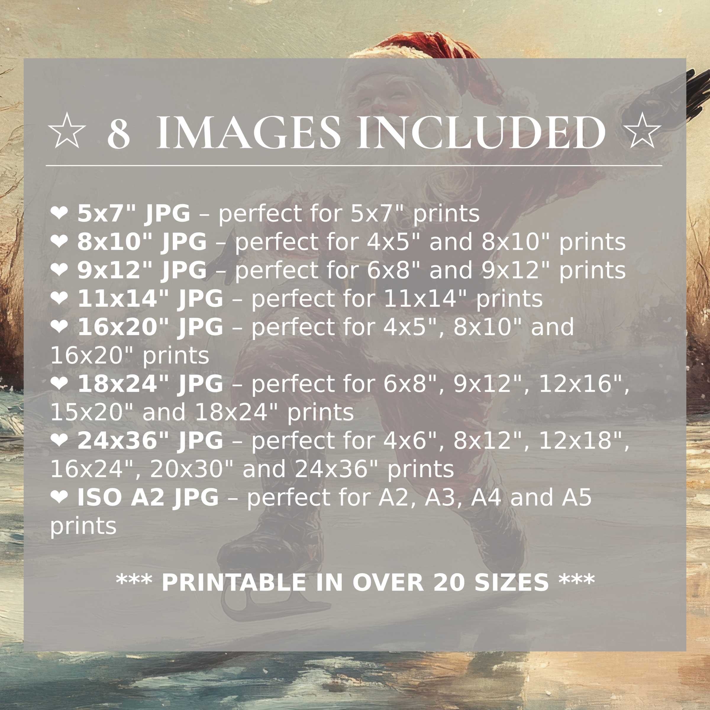 Radiant Christmas digital print with warm reds and soft neutrals, elevating modern interiors in 8 high-quality sizes included