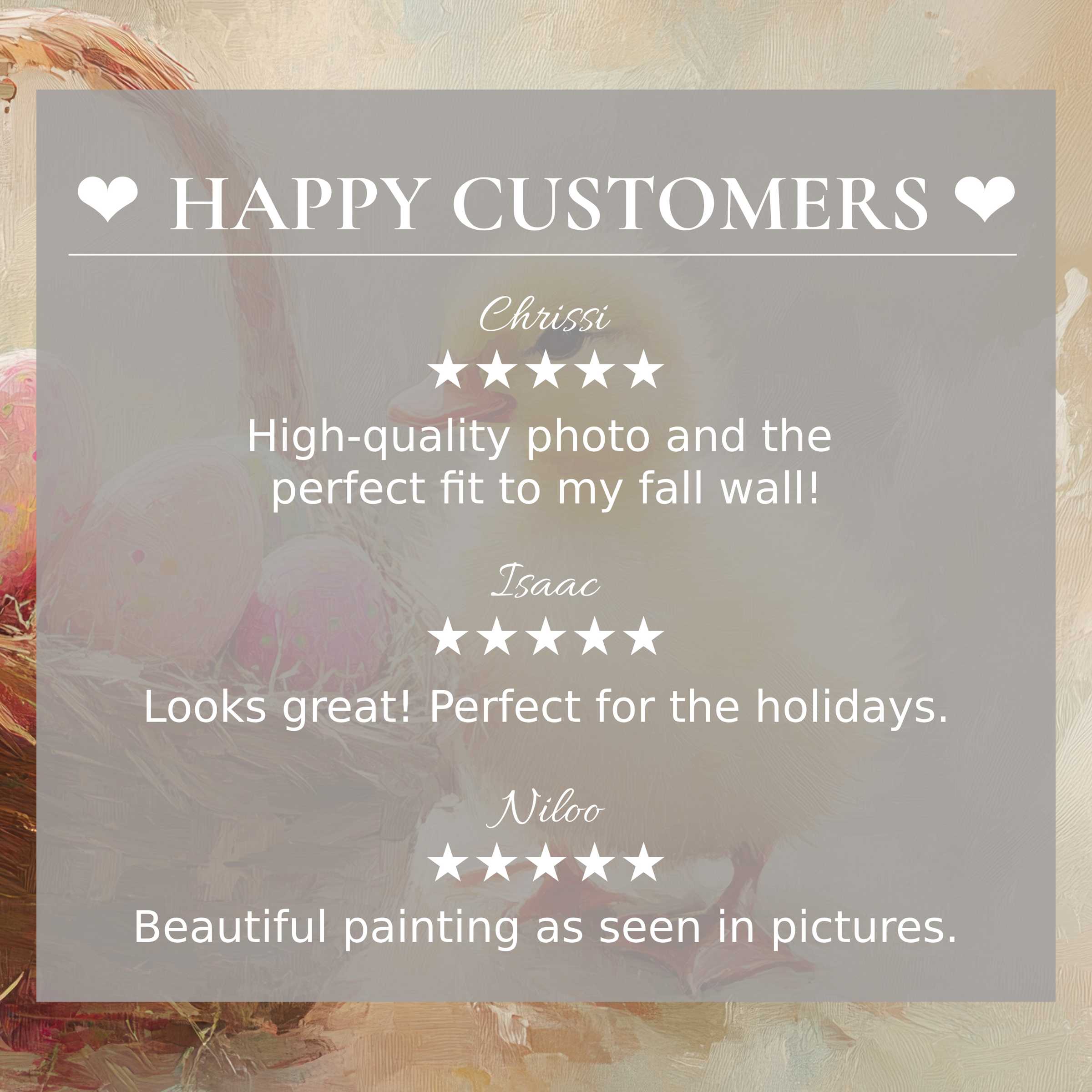 Easter art for Frame TV with abstract sunset hues; layout inspires trust through happy customer reviews and refined style