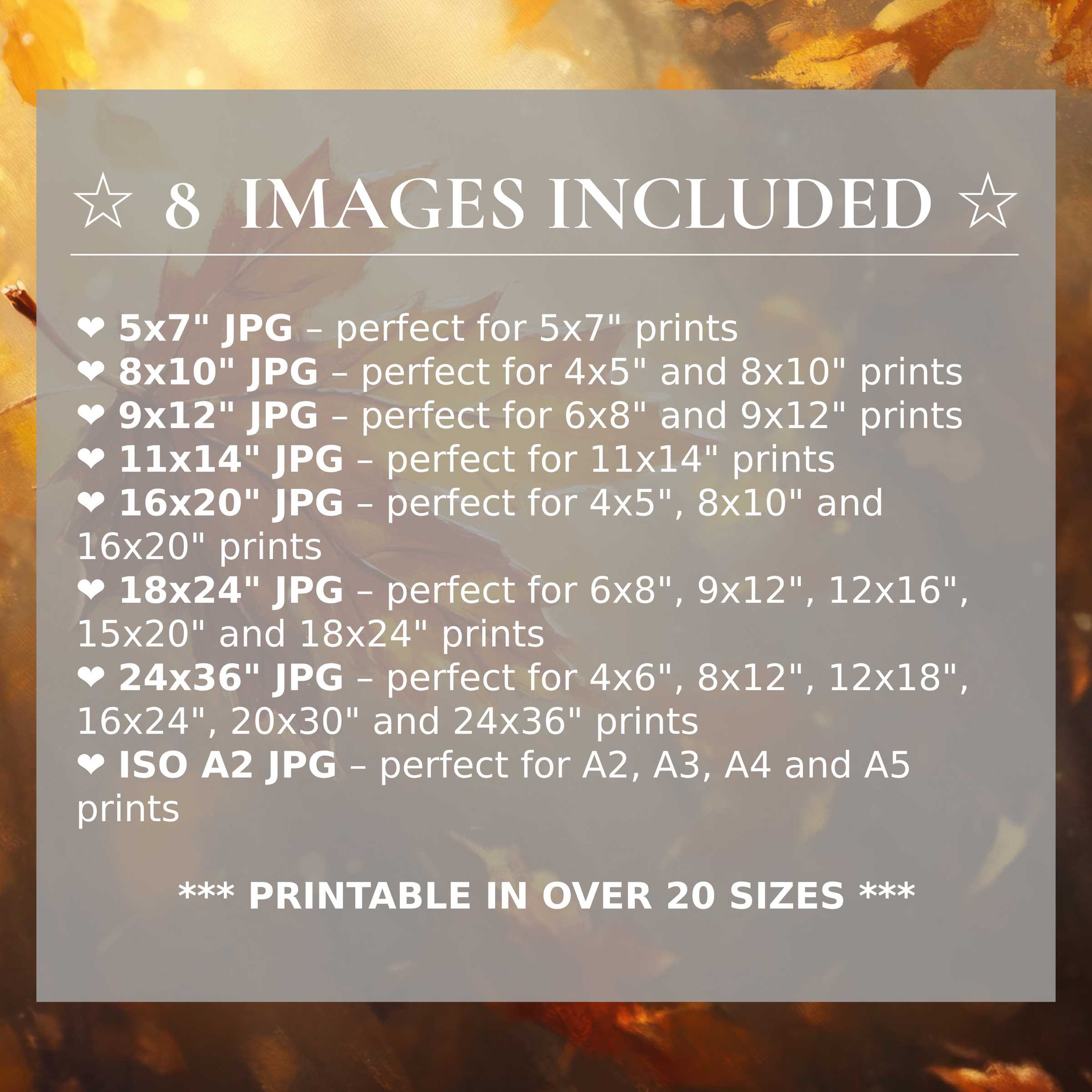 Radiant fall digital print in warm amber and burnt orange tones, delivered in 8 high-quality sizes to elevate modern interiors with versatile, sophisticated style