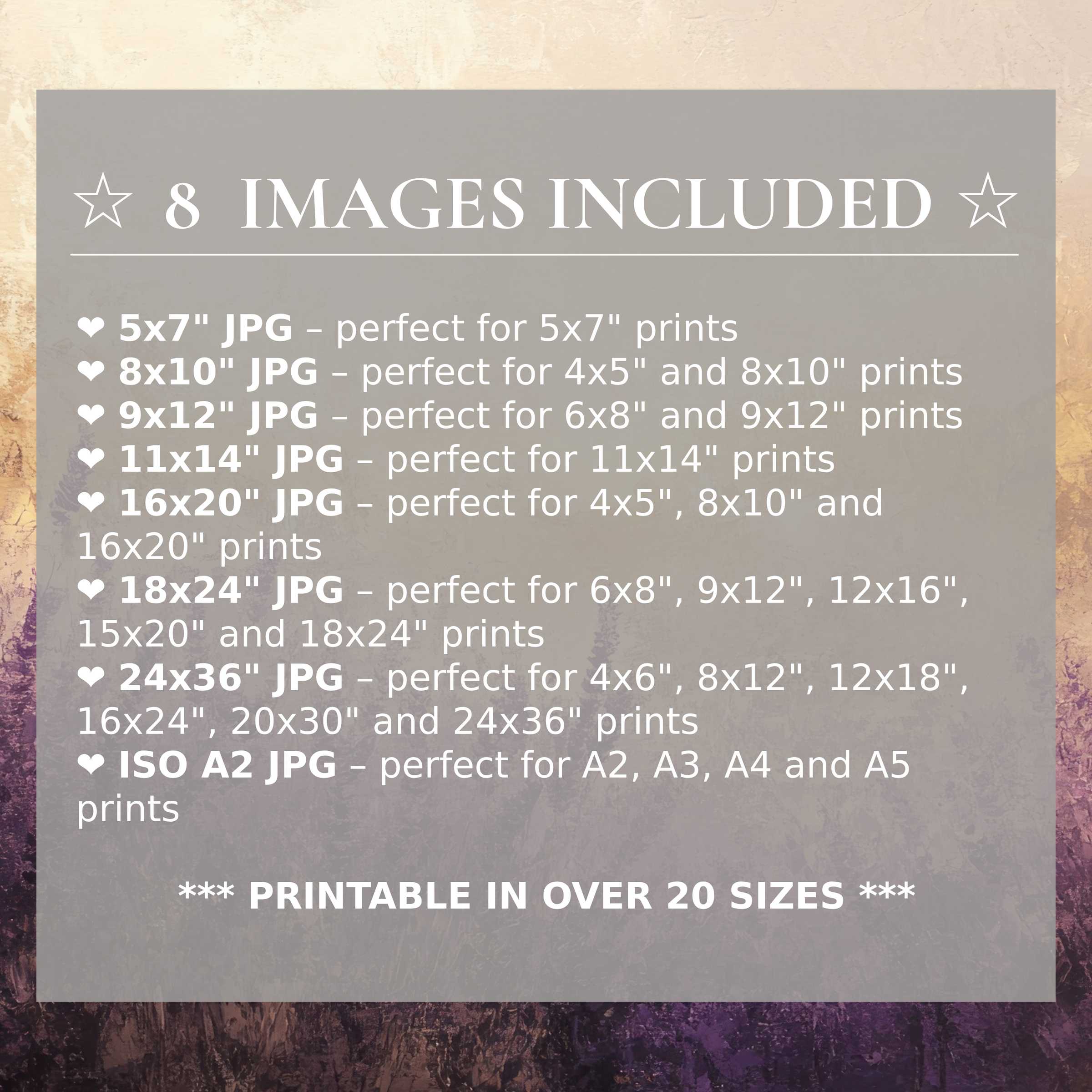 Radiant summer digital print in soft beige and deep purple hues, elevating modern interiors with style and 8 high-quality sizes included