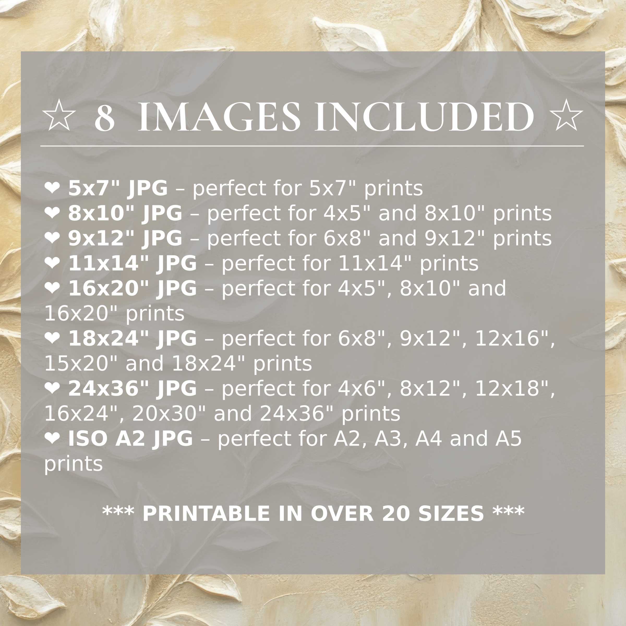 Boho digital print in warm neutrals and soft textures, offering radiant sophistication in 8 high-quality sizes to elevate modern interiors