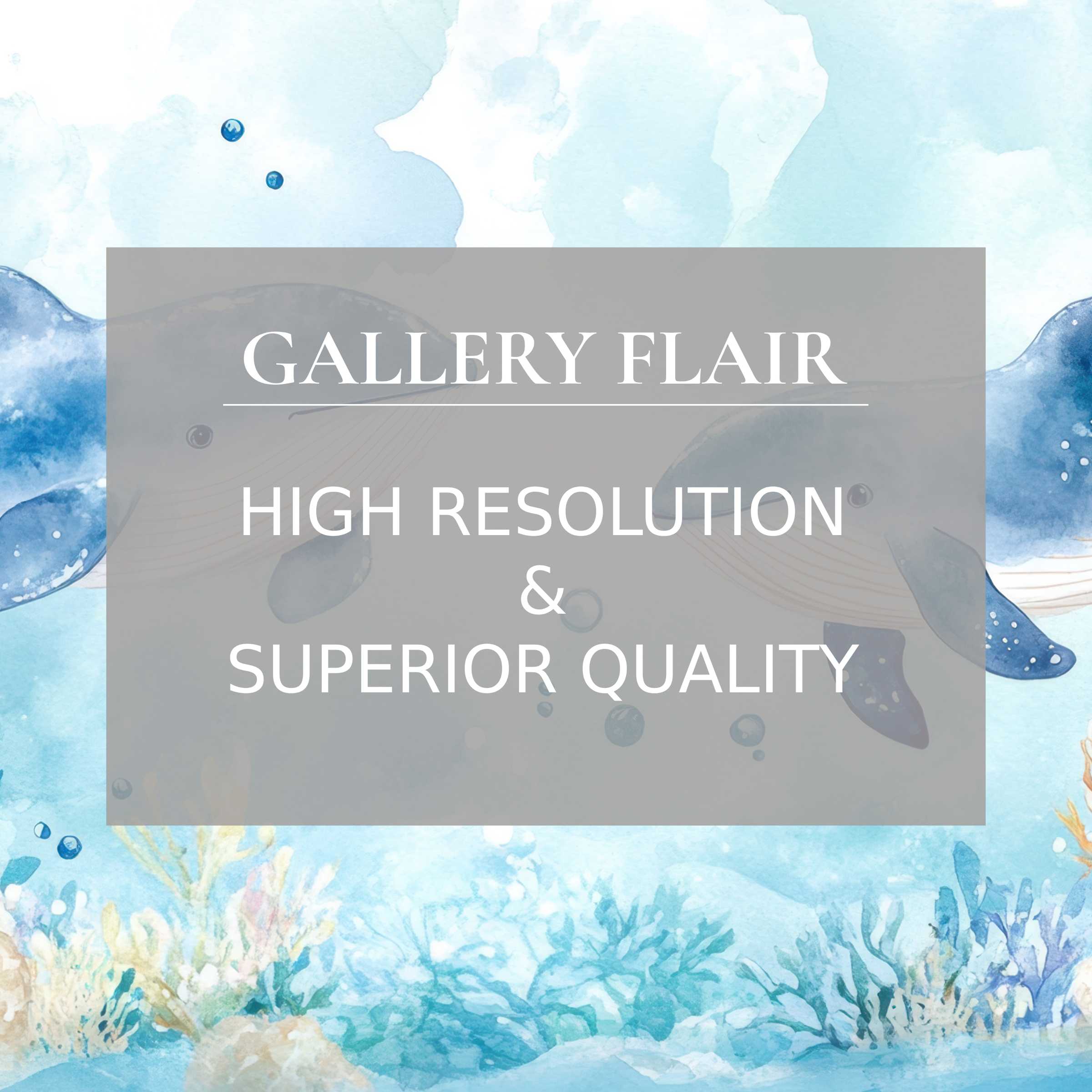 Elegant watercolor marine life art with crisp detail and vibrant hues for a nursery Frame TV picture