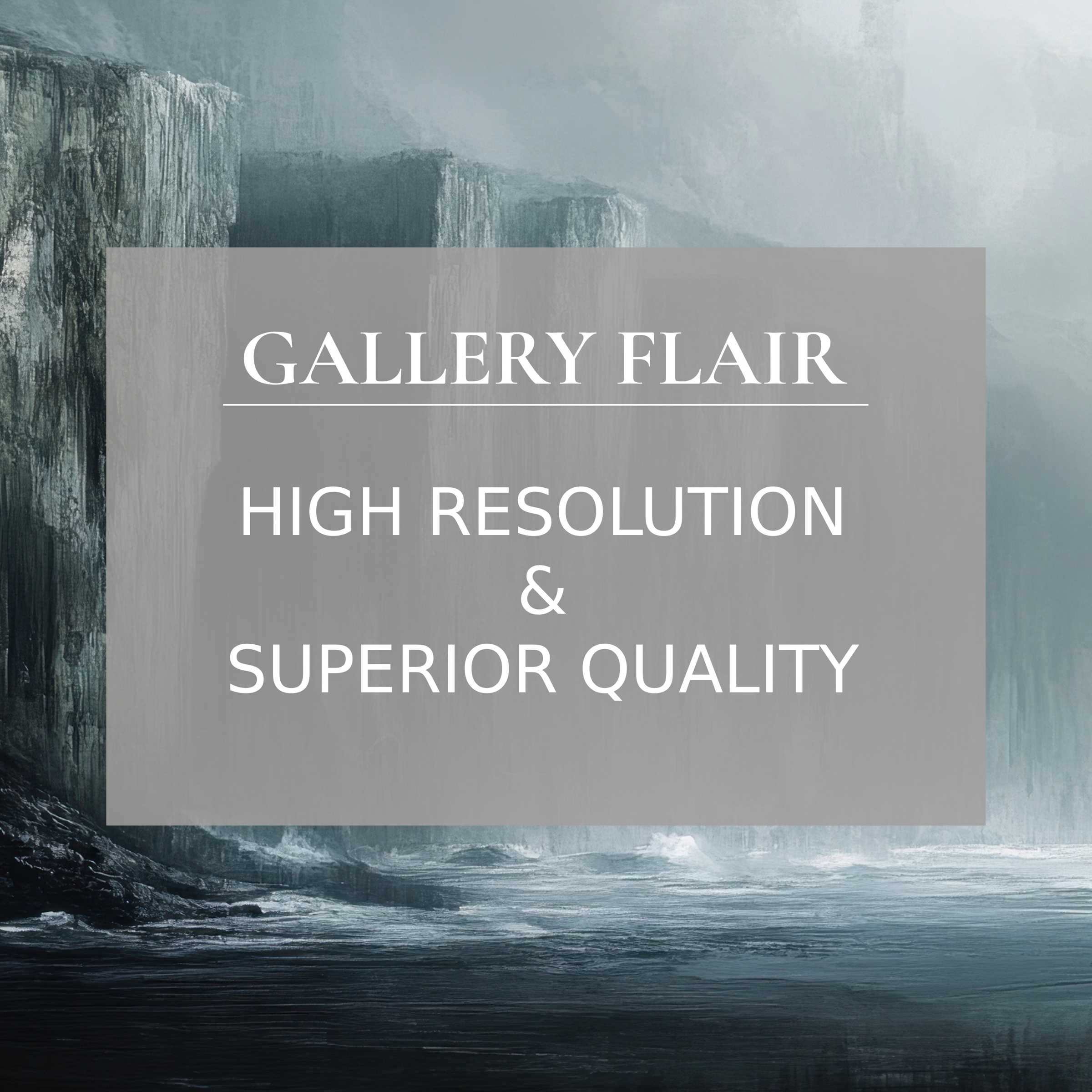 Elegant high-resolution landscape Frame TV picture of misty cliffs and ocean waves with refined visual clarity