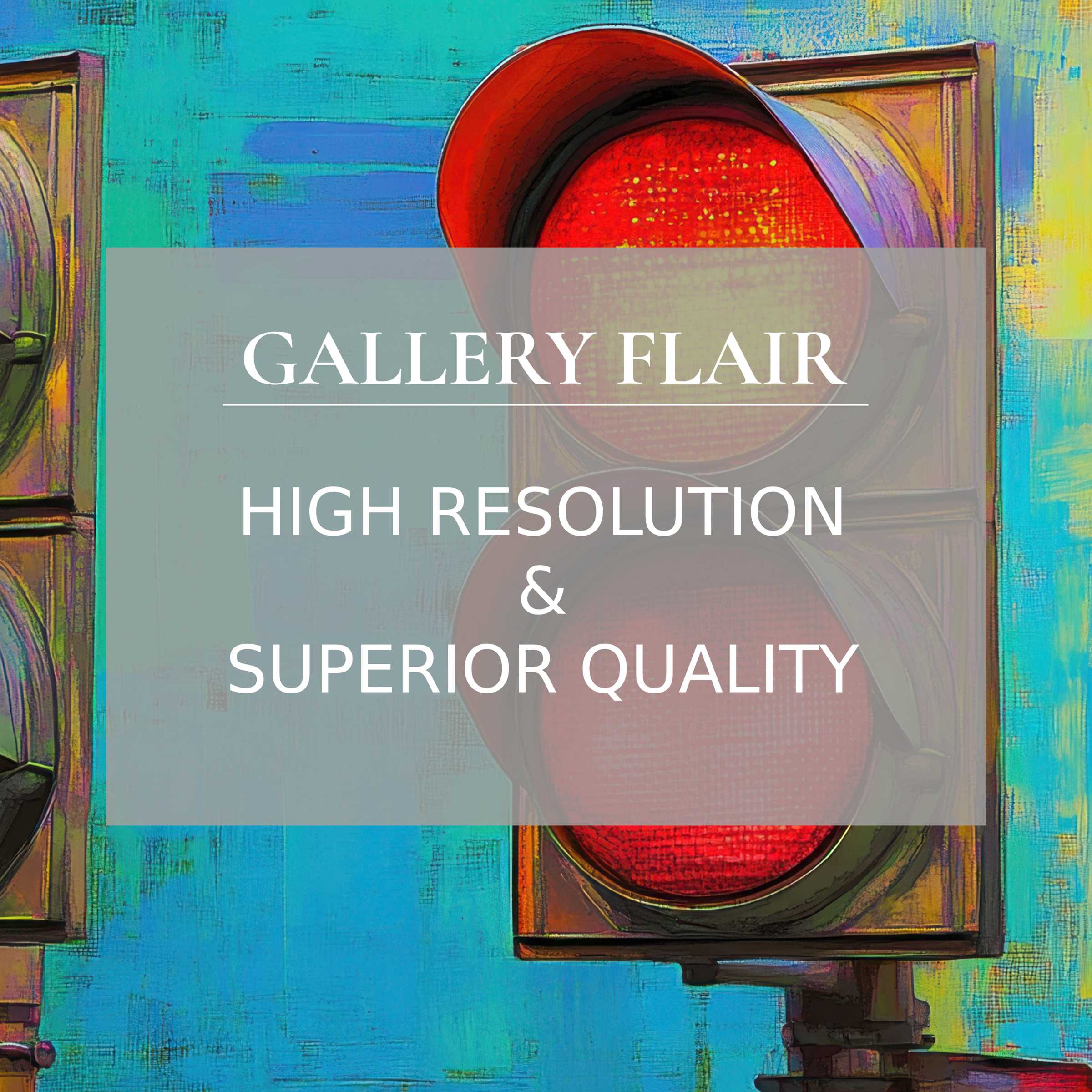 Vibrant pop art Frame TV picture featuring a rich red traffic light, sharp details, and elegant color contrast