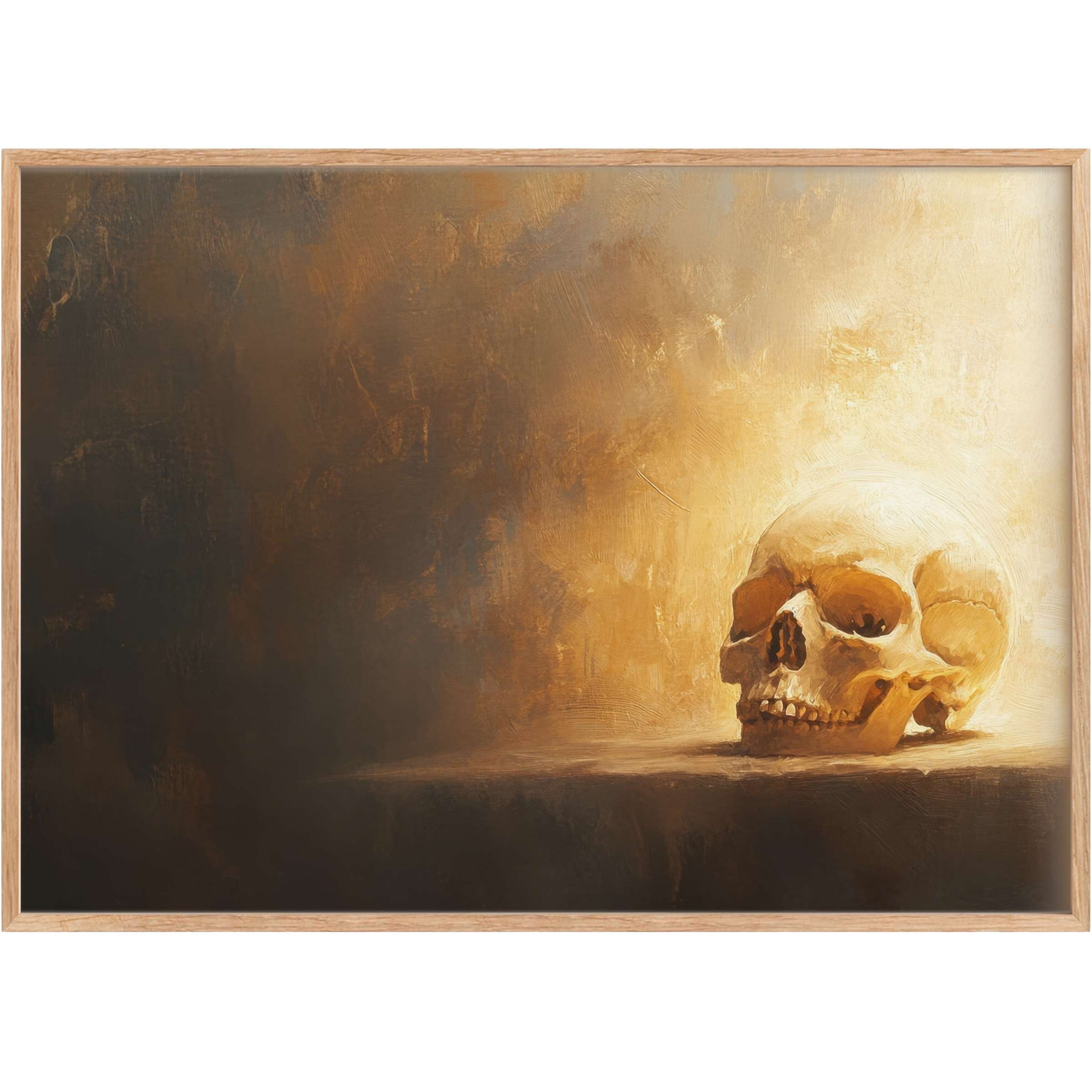 Evoke mystery and timeless allure with this Halloween printable wall art, blending warm amber and deep shadows for a bold, contemplative ambiance