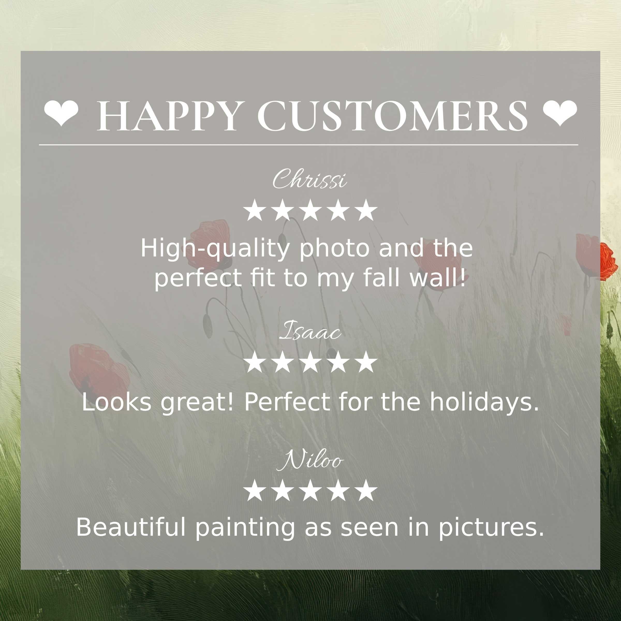 Refined spring art for Frame TV with soft floral background, showcasing reviews from happy customers for trusted elegance