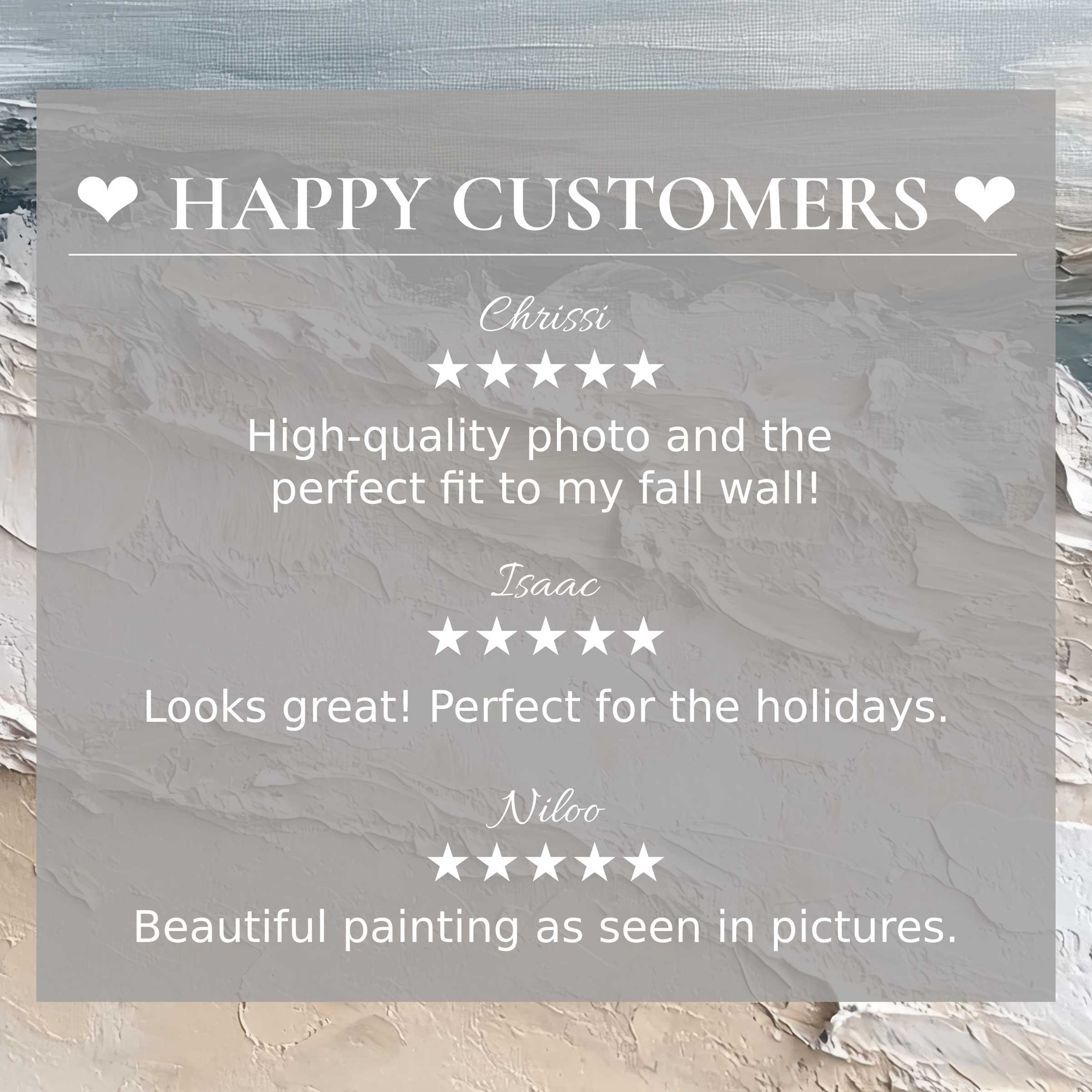 Elegant abstract sunset colors background with summer art for Frame TV, showcasing happy customer reviews and trust