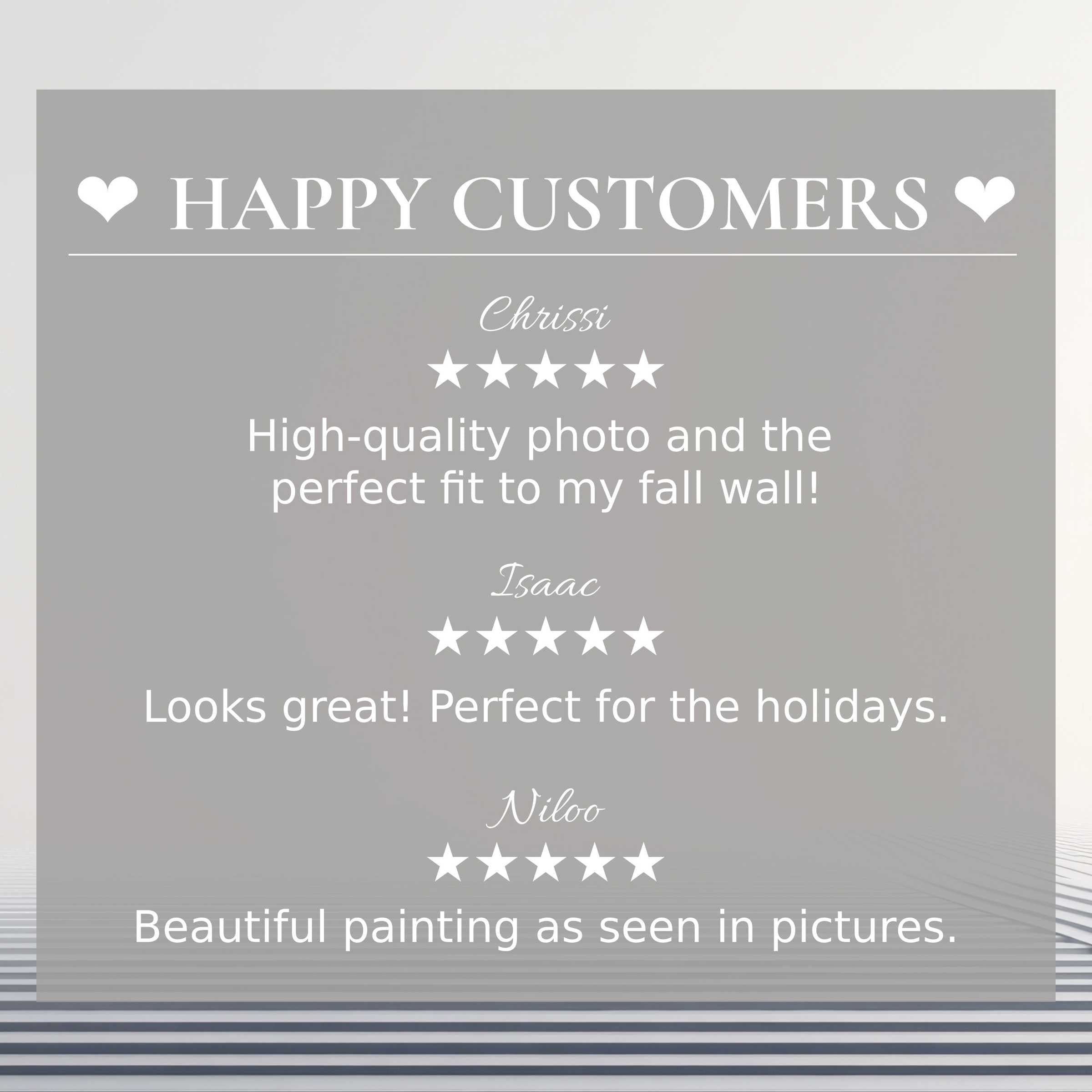 Minimalist layout with abstract sunset colors, showcasing modern art for Frame TV and happy customer reviews