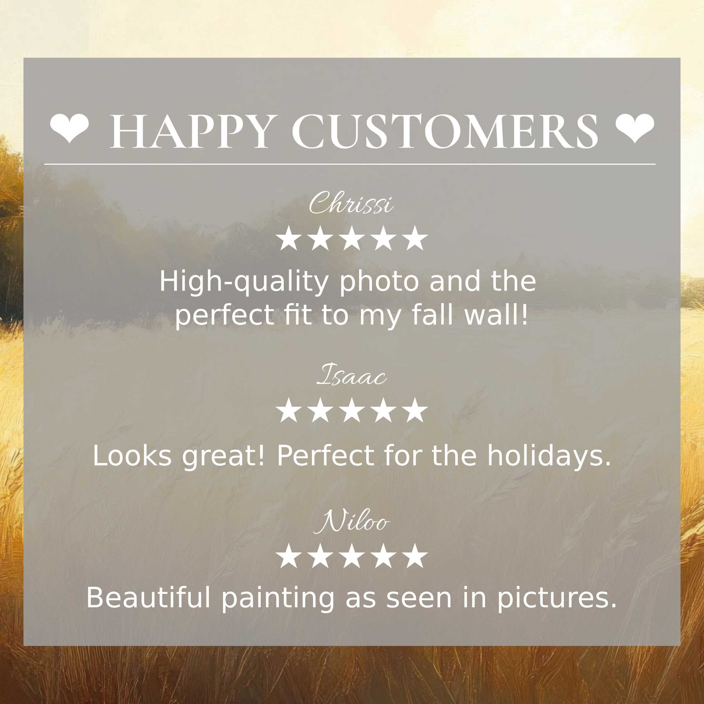 Farmhouse art for Frame TV with abstract sunset hues; happy customer reviews build trust and highlight elegance