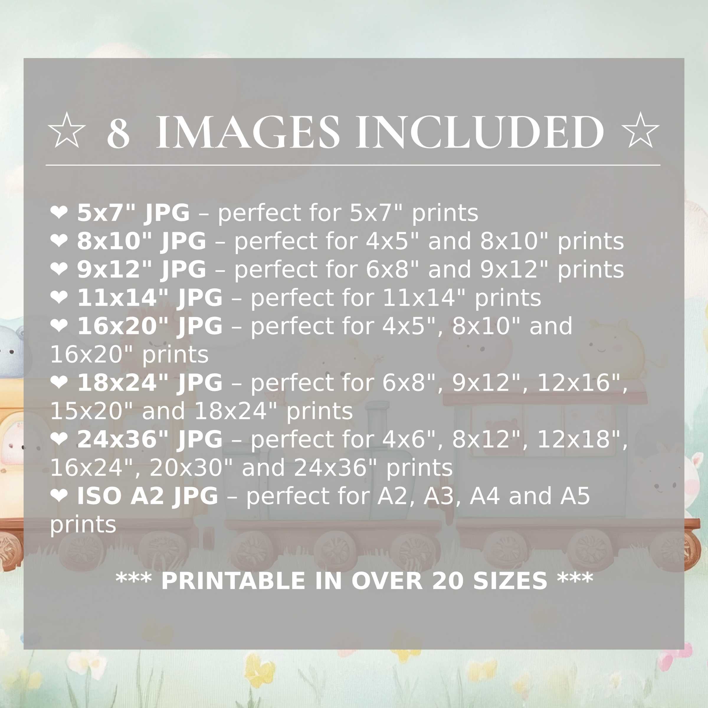 Nursery digital print infuses serene pastels and gentle hues with 8 high-quality sizes included, elevating modern interiors with versatile, elegant charm