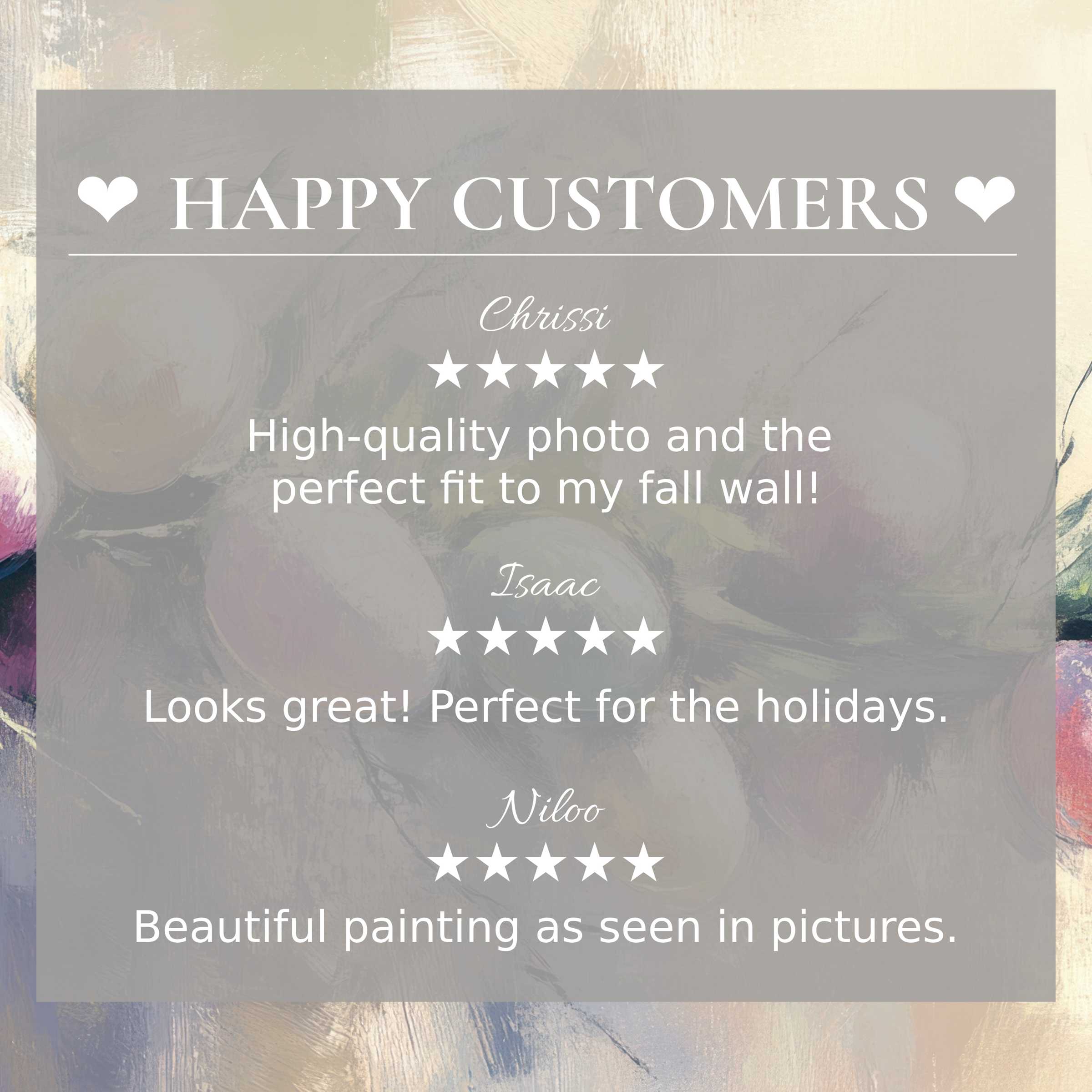 Easter art for Frame TV with abstract pastel florals; happy customer reviews enhance trust and elegant appeal