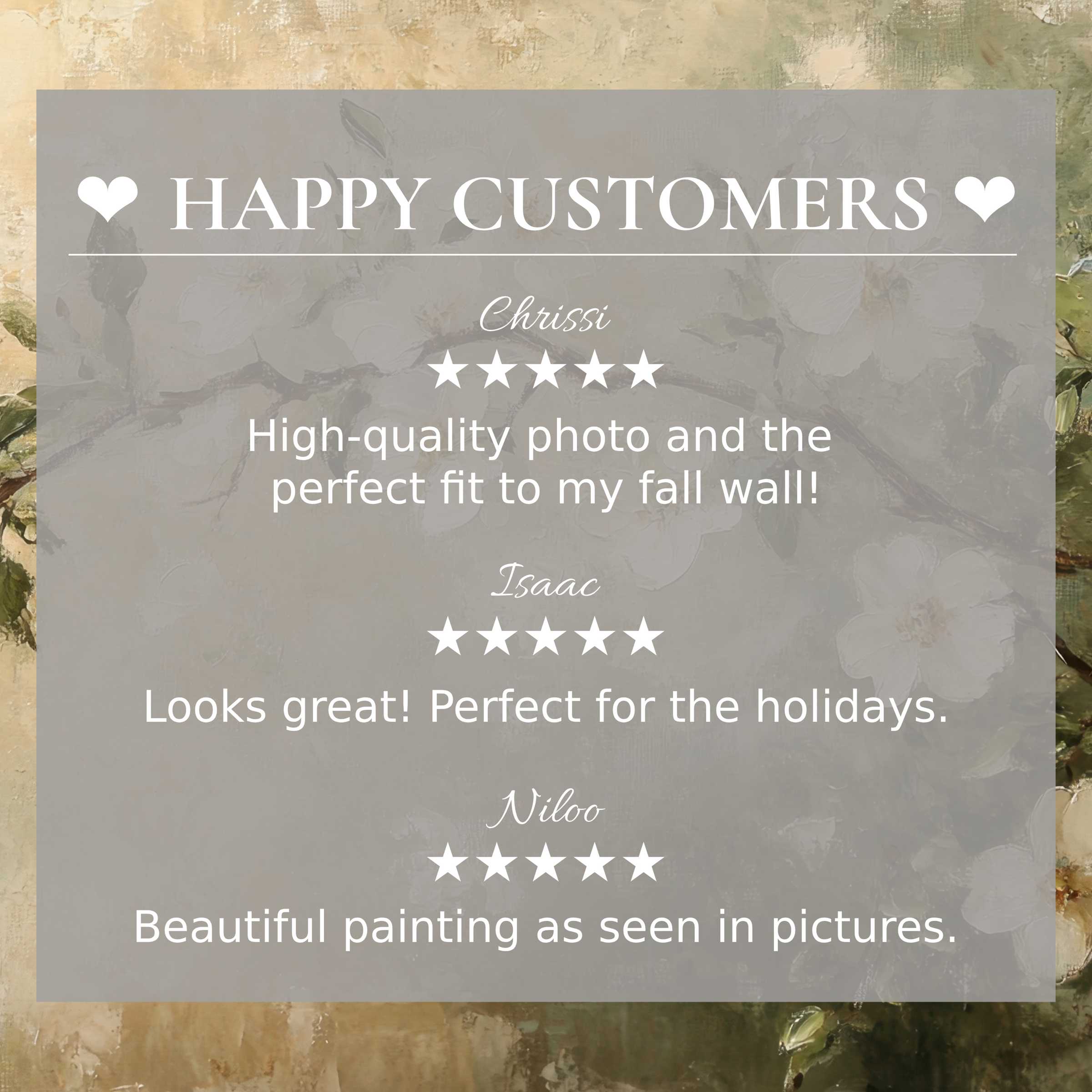 Elegant floral background art with positive reviews, inspiring trust - a refined spring art for Frame TV, happy customer feedback