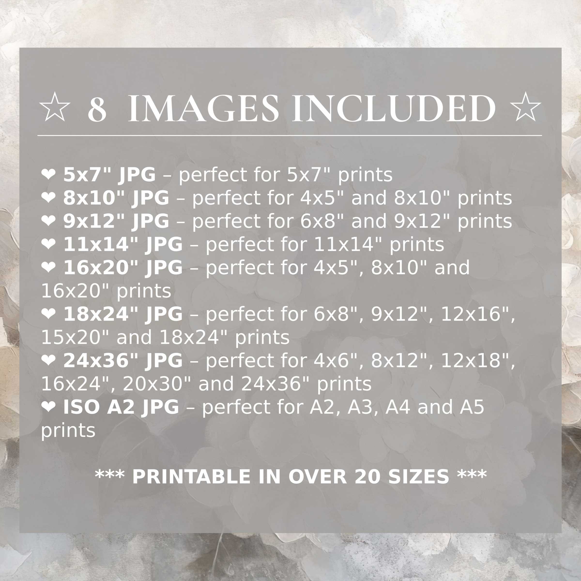 Botanical digital print radiates serene greens and soft neutrals, elevating modern interiors with timeless elegance and 8 included sizes