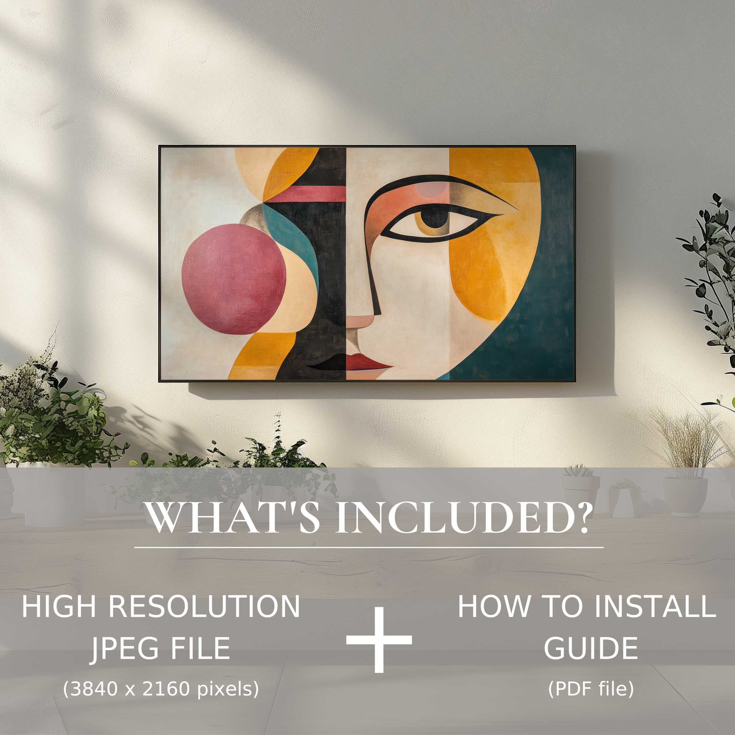 Minimalist digital TV art download enhances stylish living spaces with easy digital use and modern, elegant abstract designs