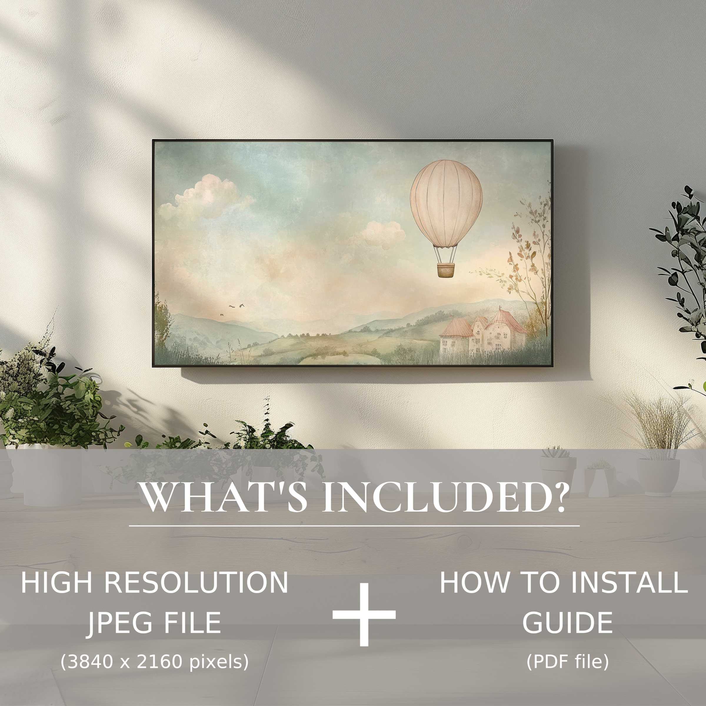 Elegantly enhance your nursery with this nursery digital TV art download, easy to use for stylish modern spaces