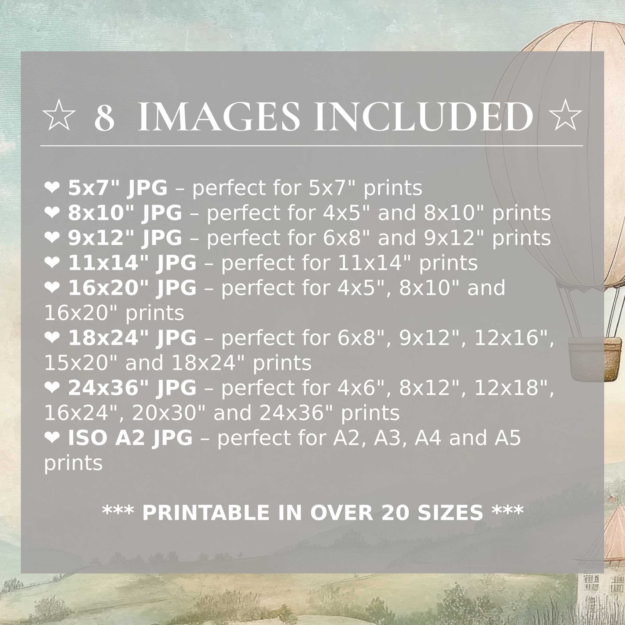 Nursery digital print infused with calming pastel hues and soft warmth, includes 8 high-quality sizes for seamless modern interior styling