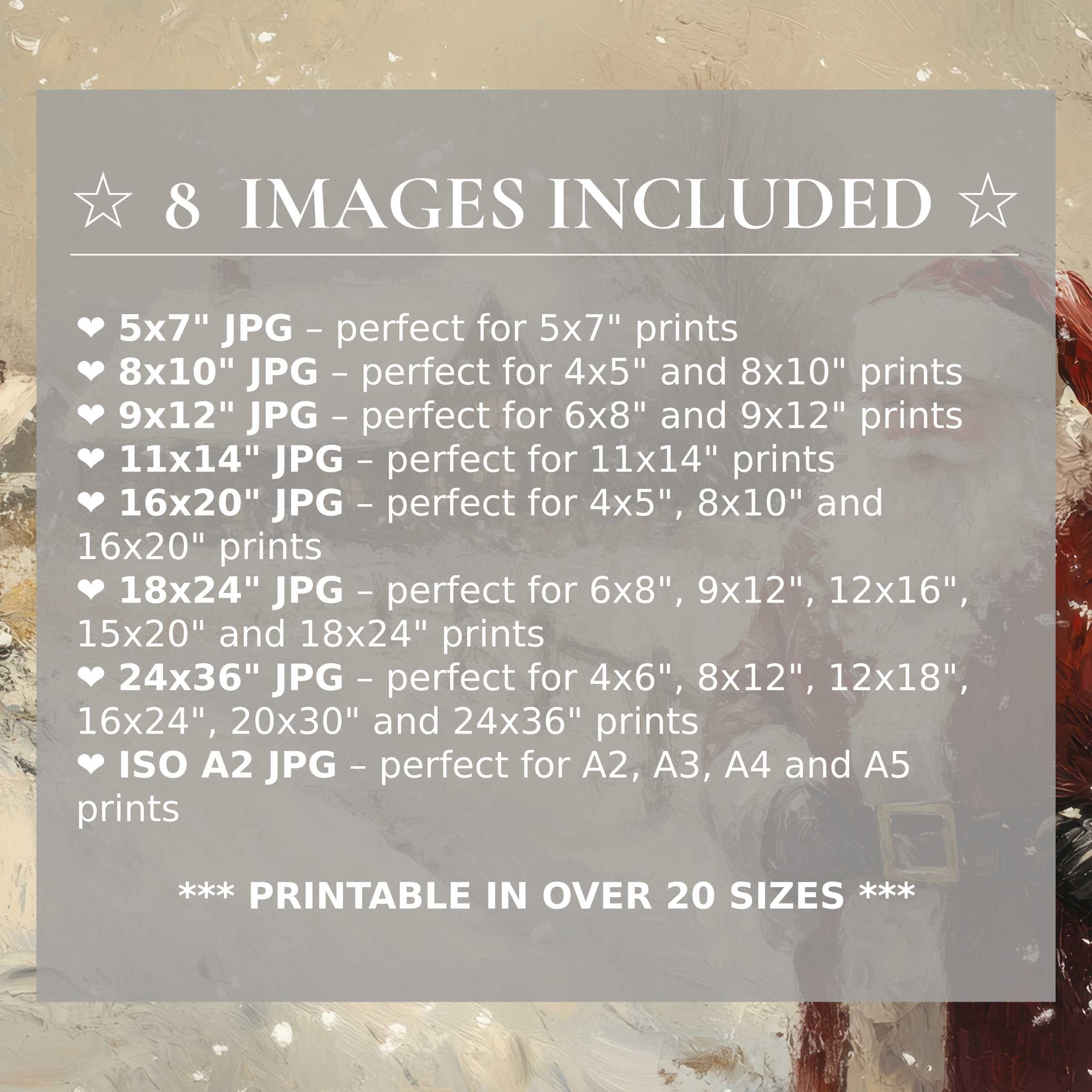 Christmas digital print featuring radiant reds and soft neutrals, offered in 8 high-quality sizes included with download Elevate modern interiors with versatile holiday elegance