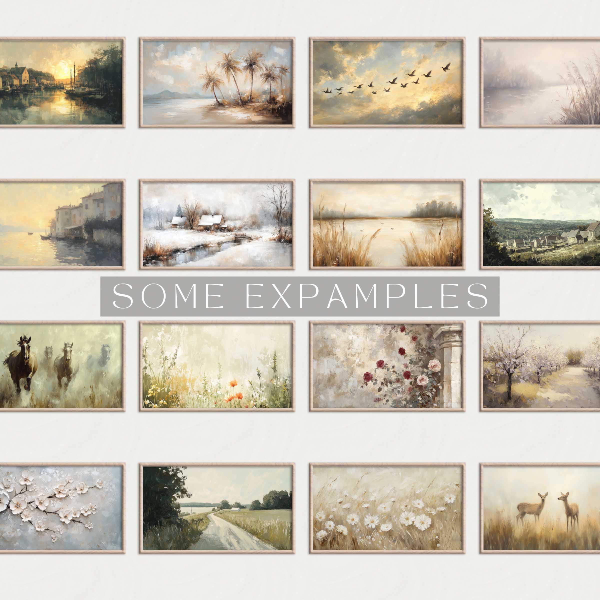 Vintage Wall Art Prints showcasing serene landscapes, wildlife, and floral scenes for refined home decor