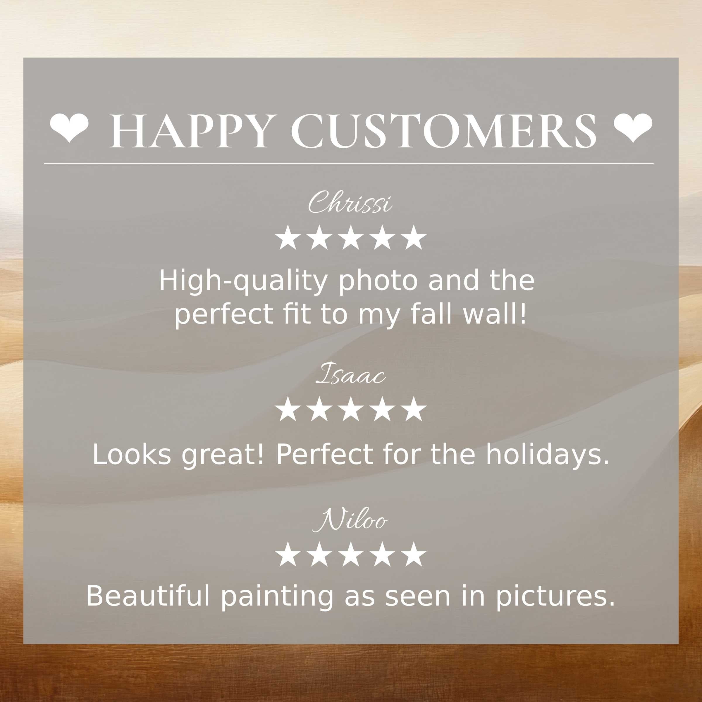 Elegant vintage art for Frame TV with abstract sunset hues, showcasing happy customer reviews to build trust and style appeal