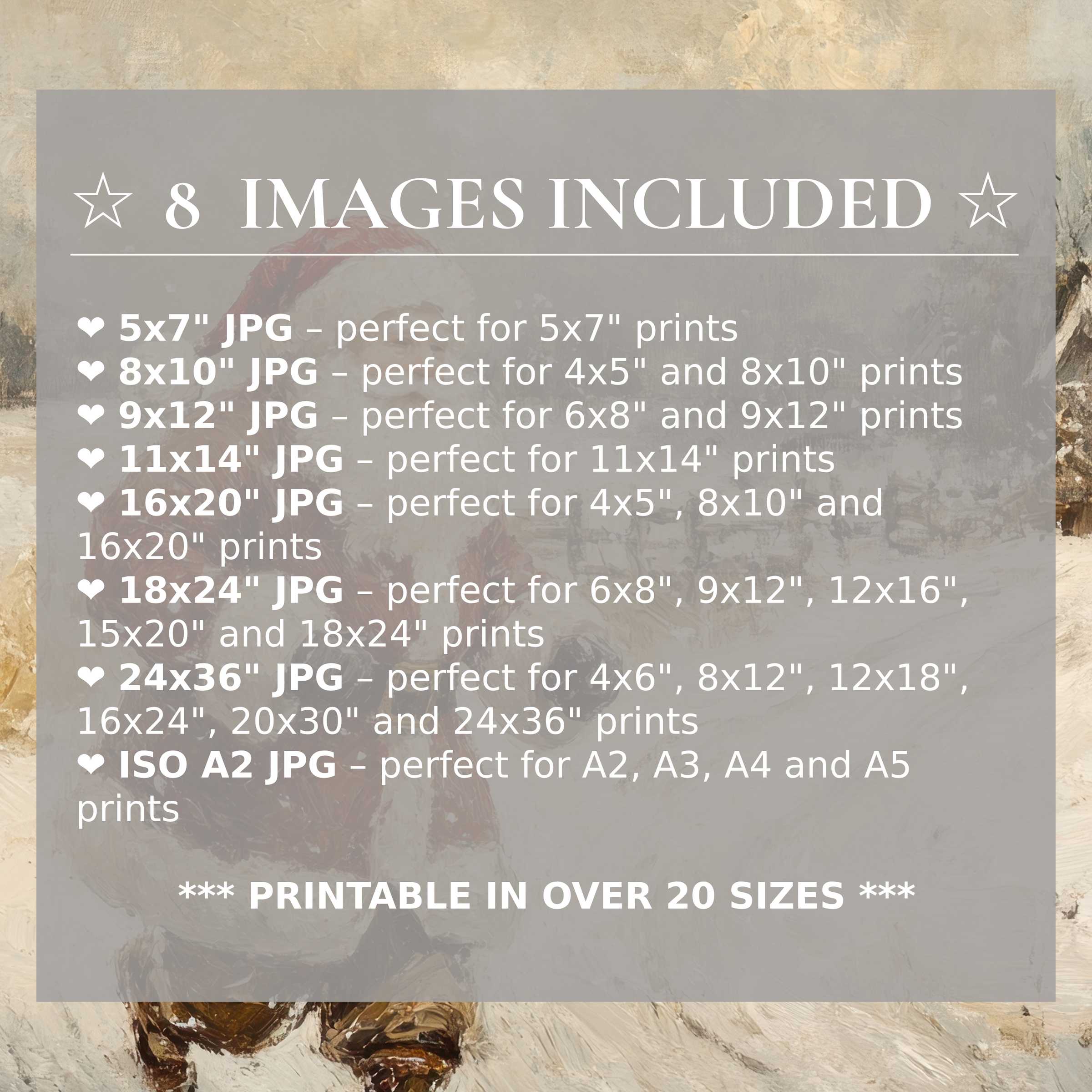 Christmas digital print radiates warm reds and soft neutrals, enriching modern interiors with elegant charm; includes 8 high-quality sizes in one download