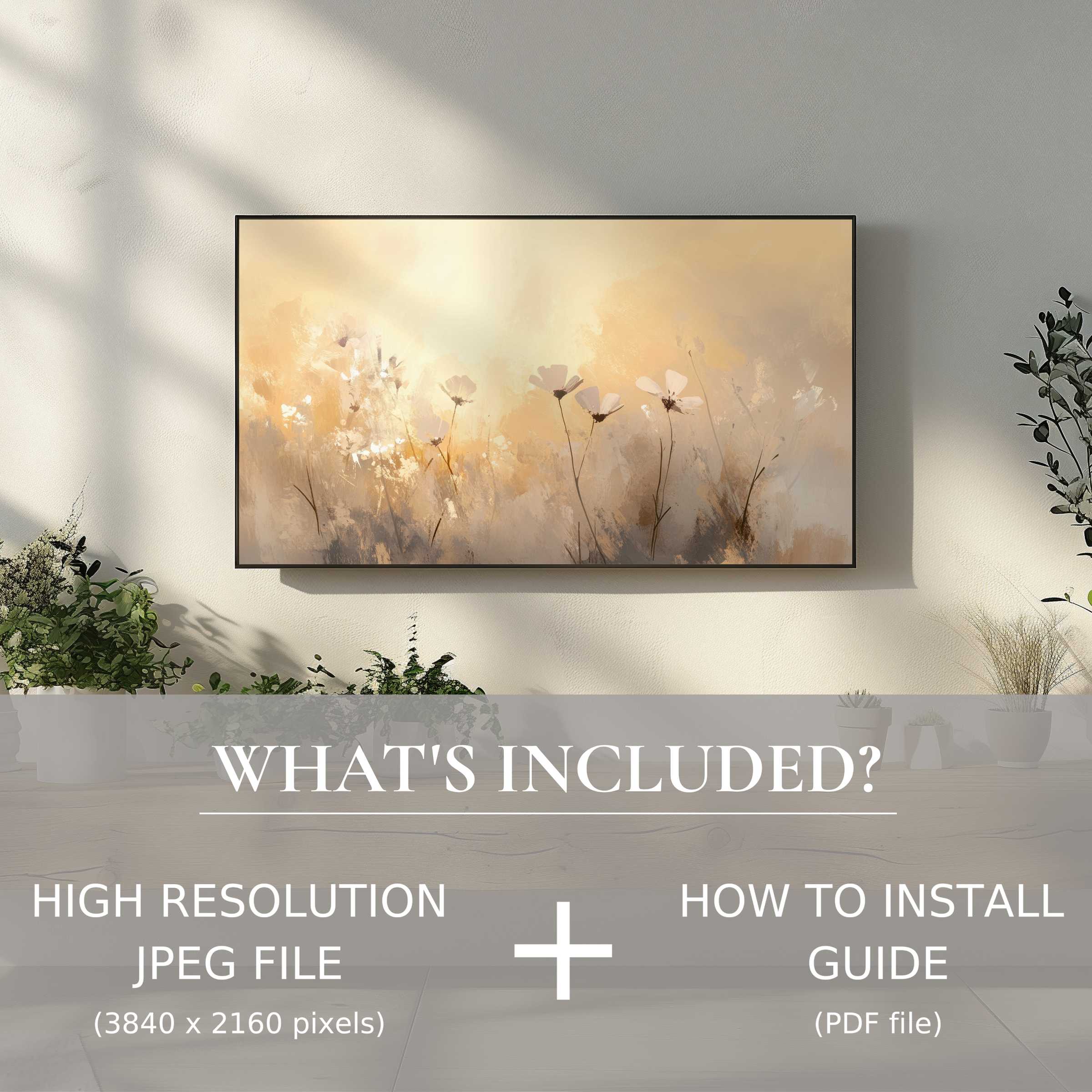 Elegant spring digital TV art download enhances your living space with easy use and soft floral beauty in high resolution