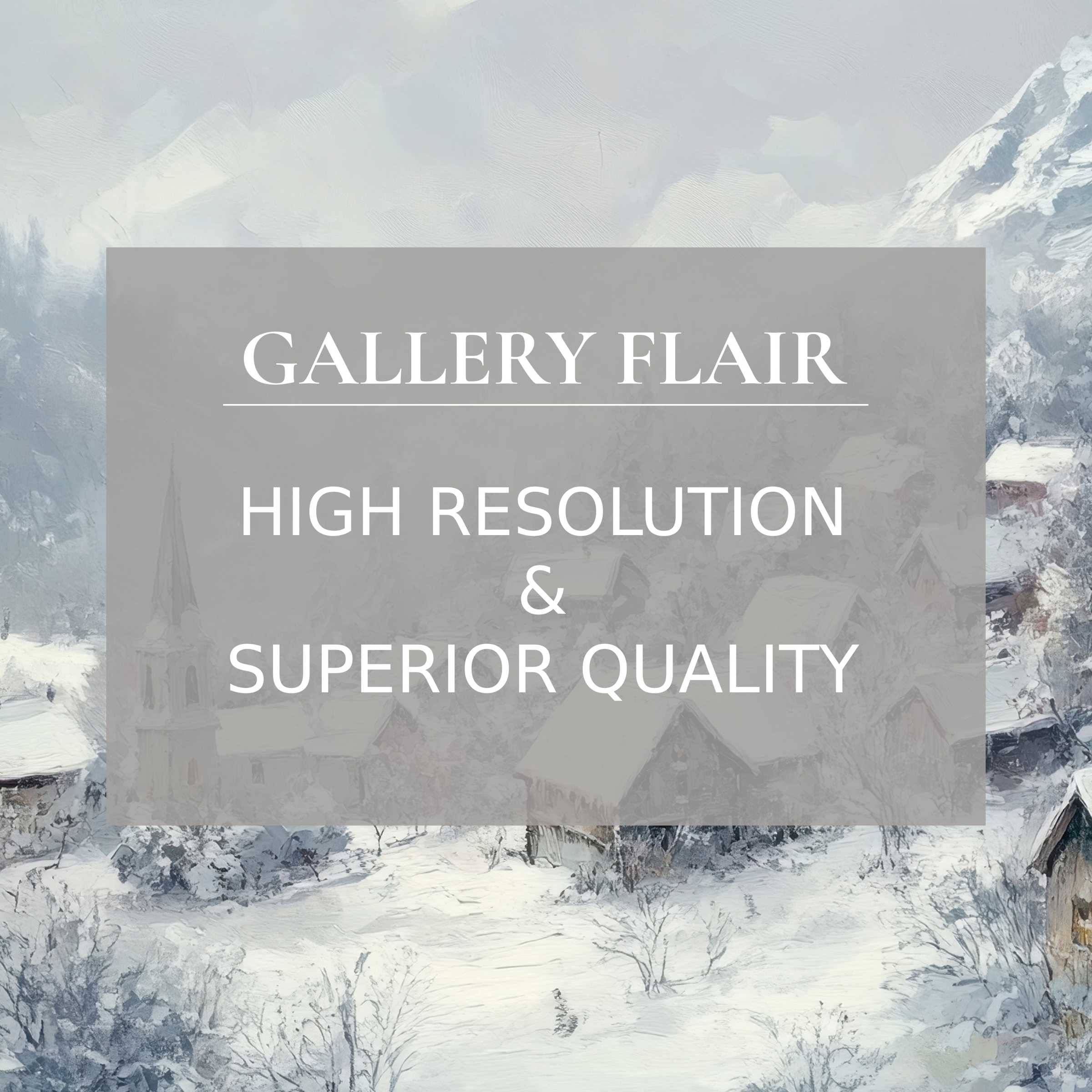 Elegant winter Frame TV picture showcasing high resolution and visual clarity with refined, modern artistry