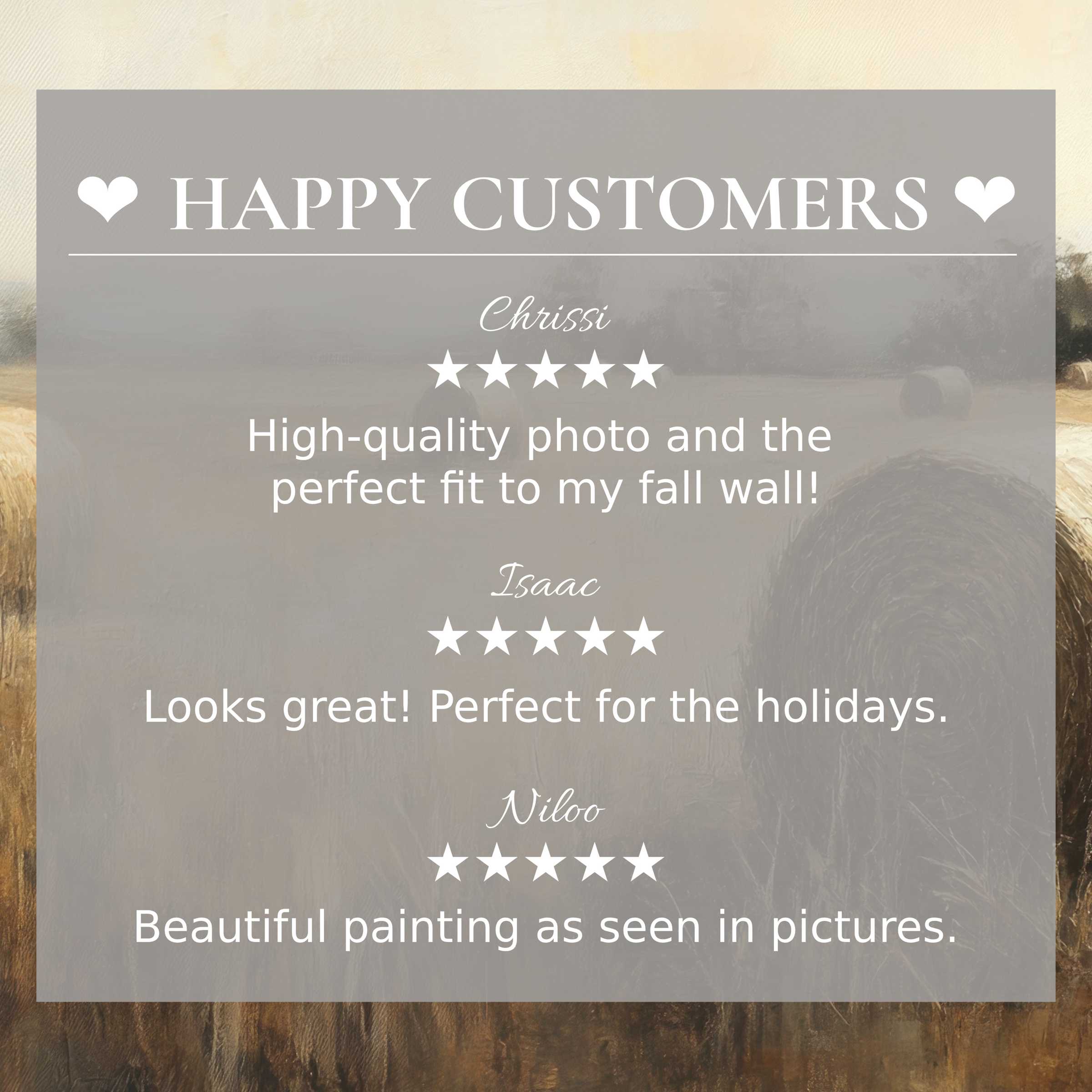 Vintage art for Frame TV with abstract autumn hues; happy customer reviews build trust and highlight elegant style