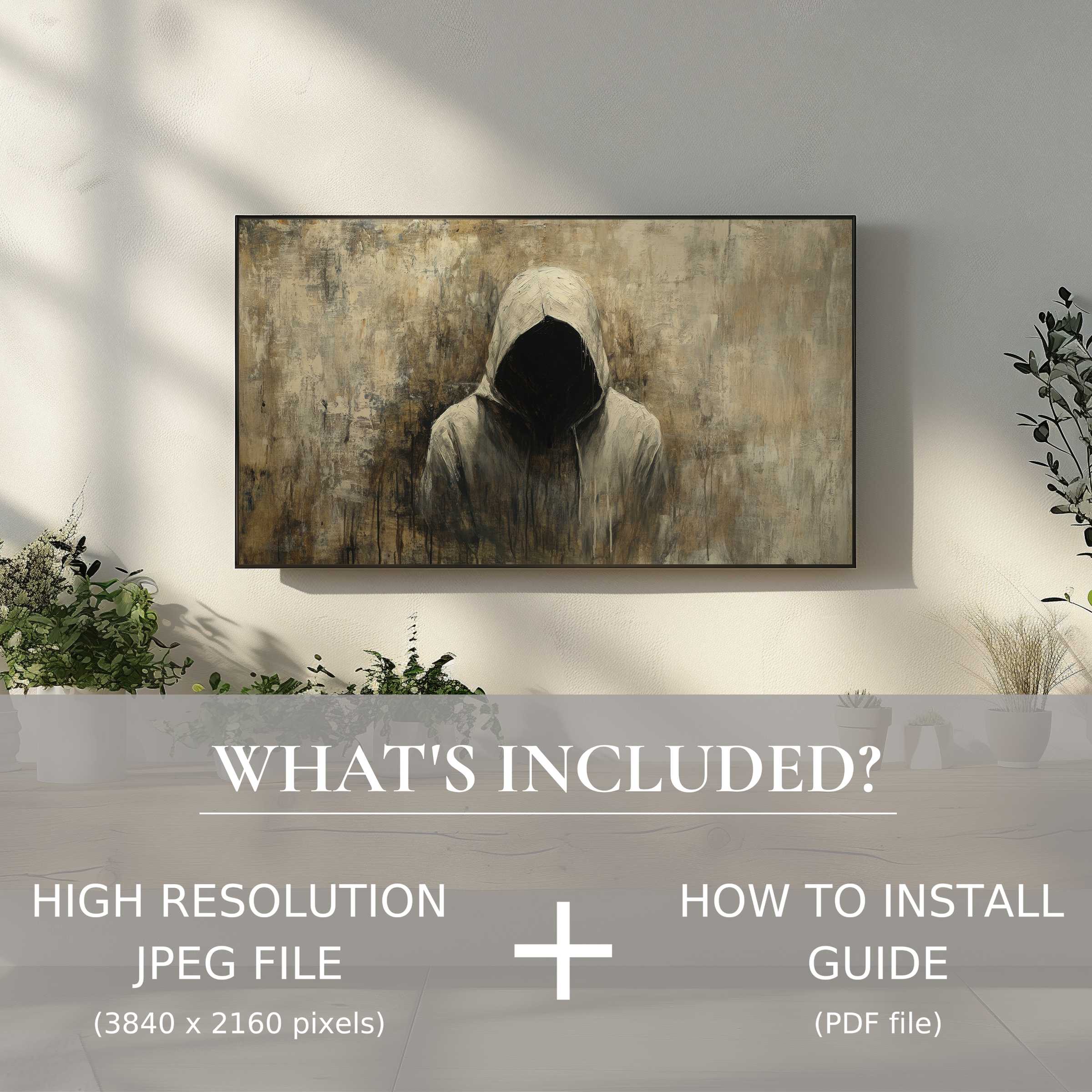 Elegant Halloween digital TV art download with easy use, enhancing modern living spaces with moody, stylish ambiance